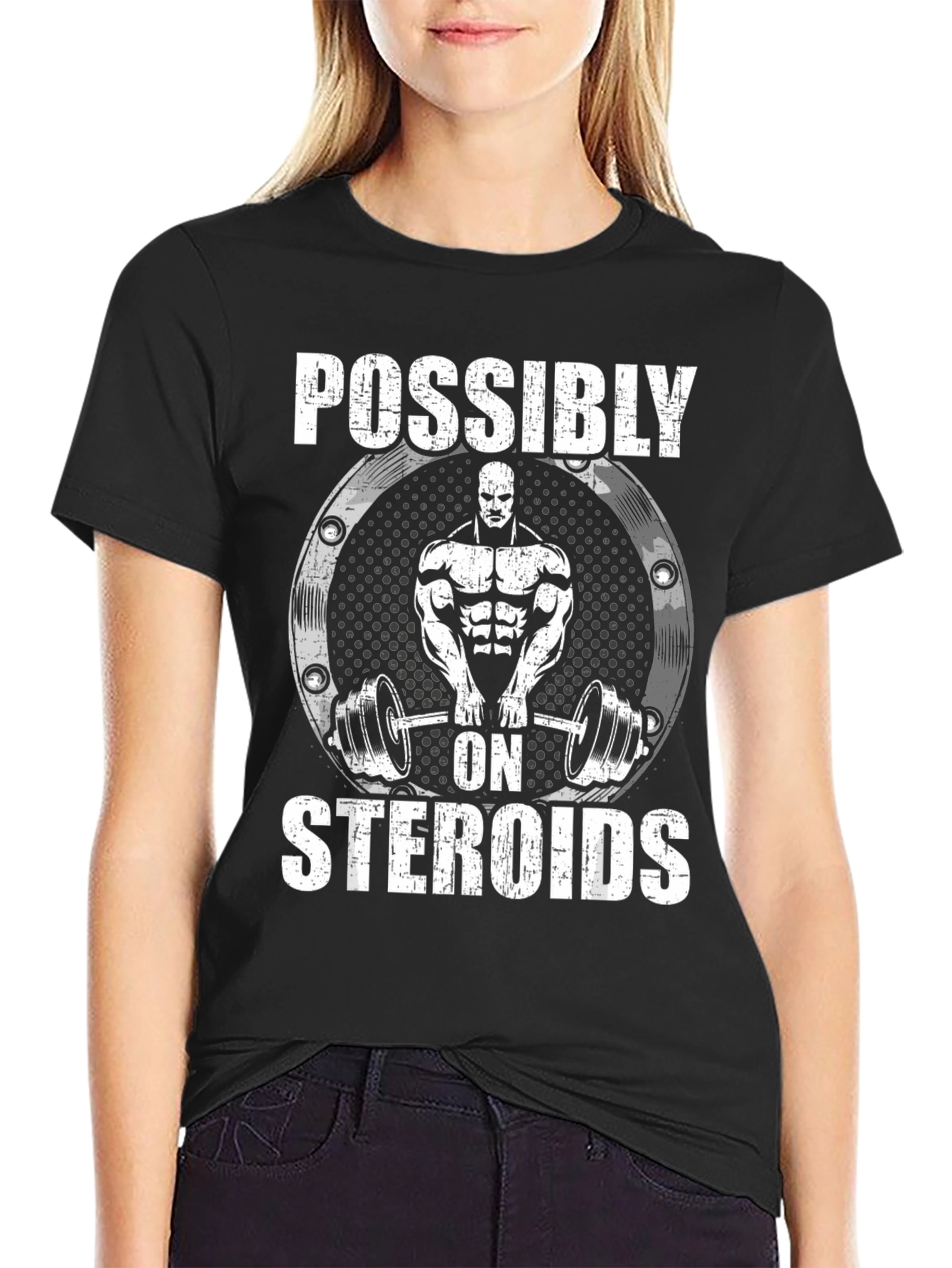 Possibly On Steroids Funny Gym T-Shirt