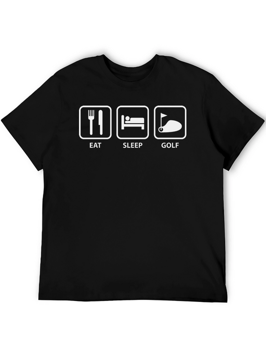 Eat Sleep Golf T-Shirt - Novelty Tee for Golfers