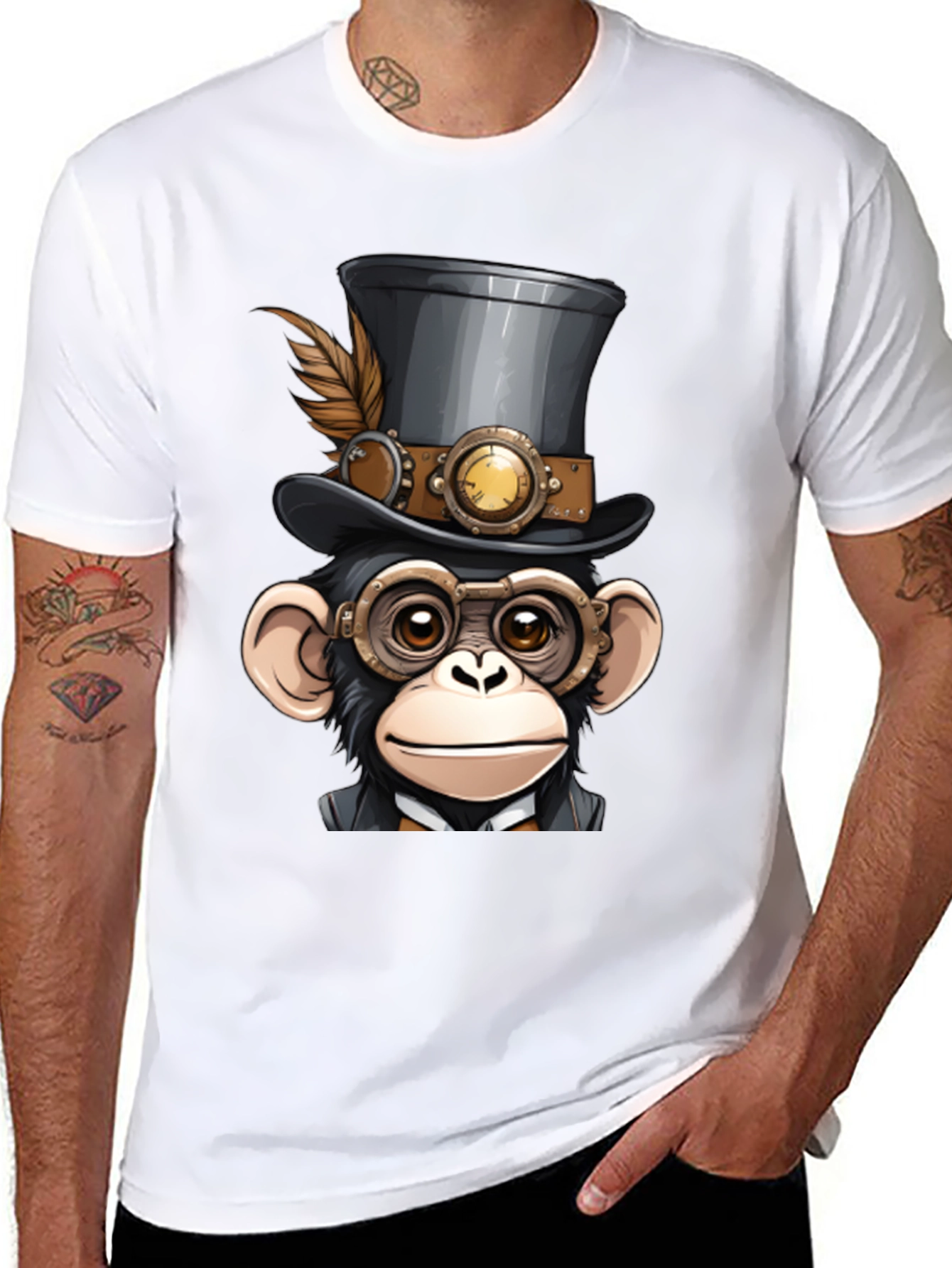 Steampunk Monkey T-Shirt - Fun & Unique Design
