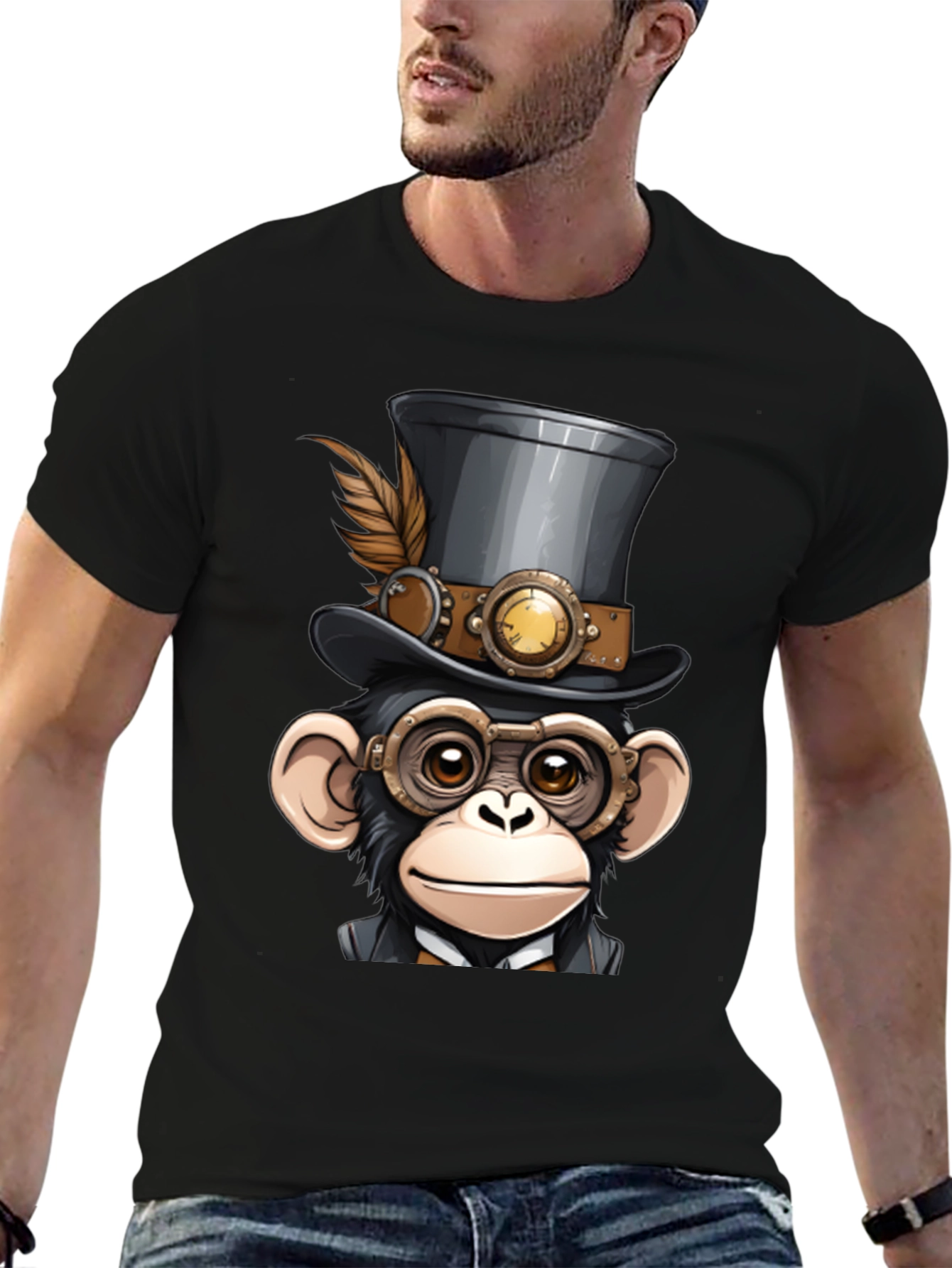 Steampunk Monkey T-Shirt - Fun & Unique Design