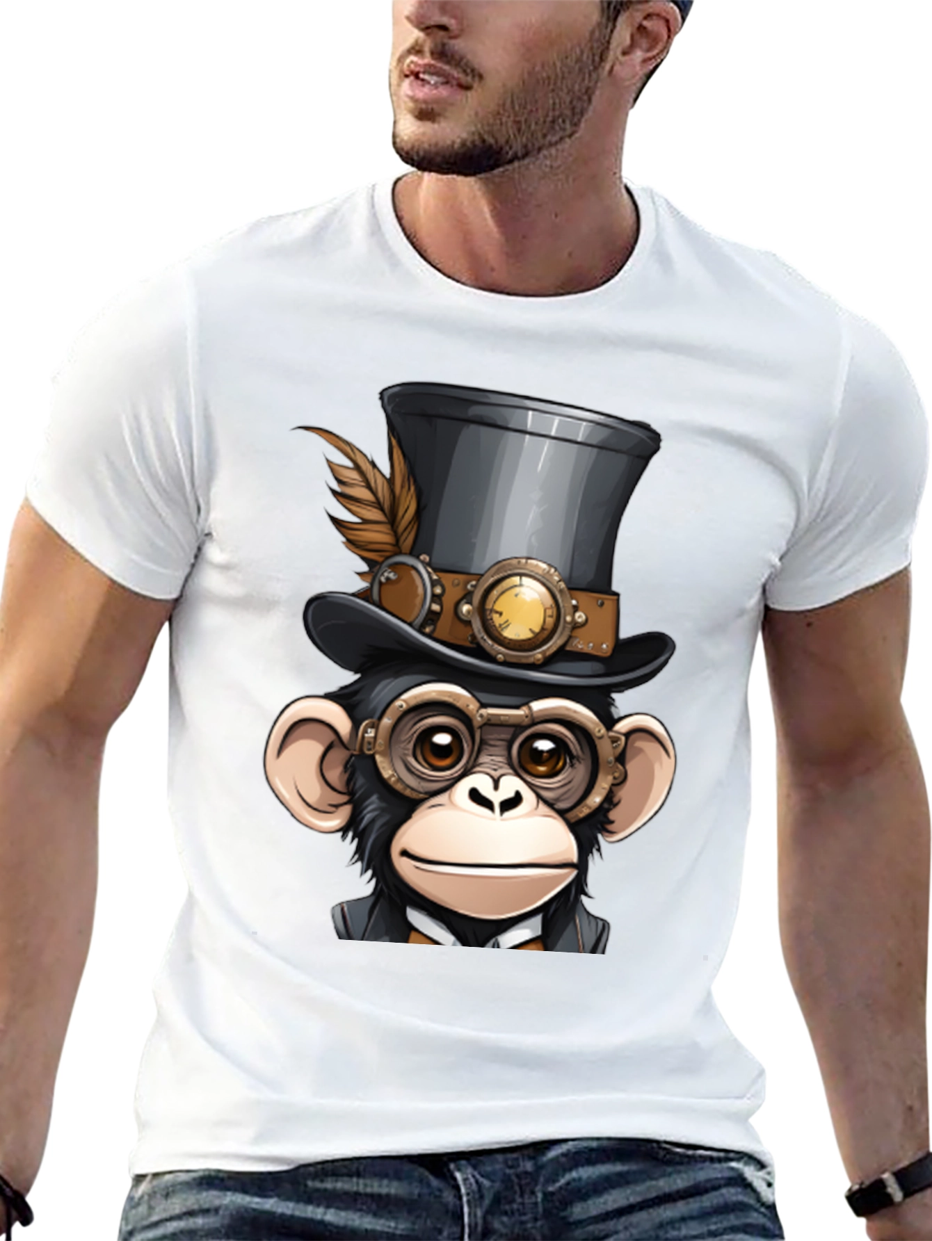 Steampunk Monkey T-Shirt - Fun & Unique Design