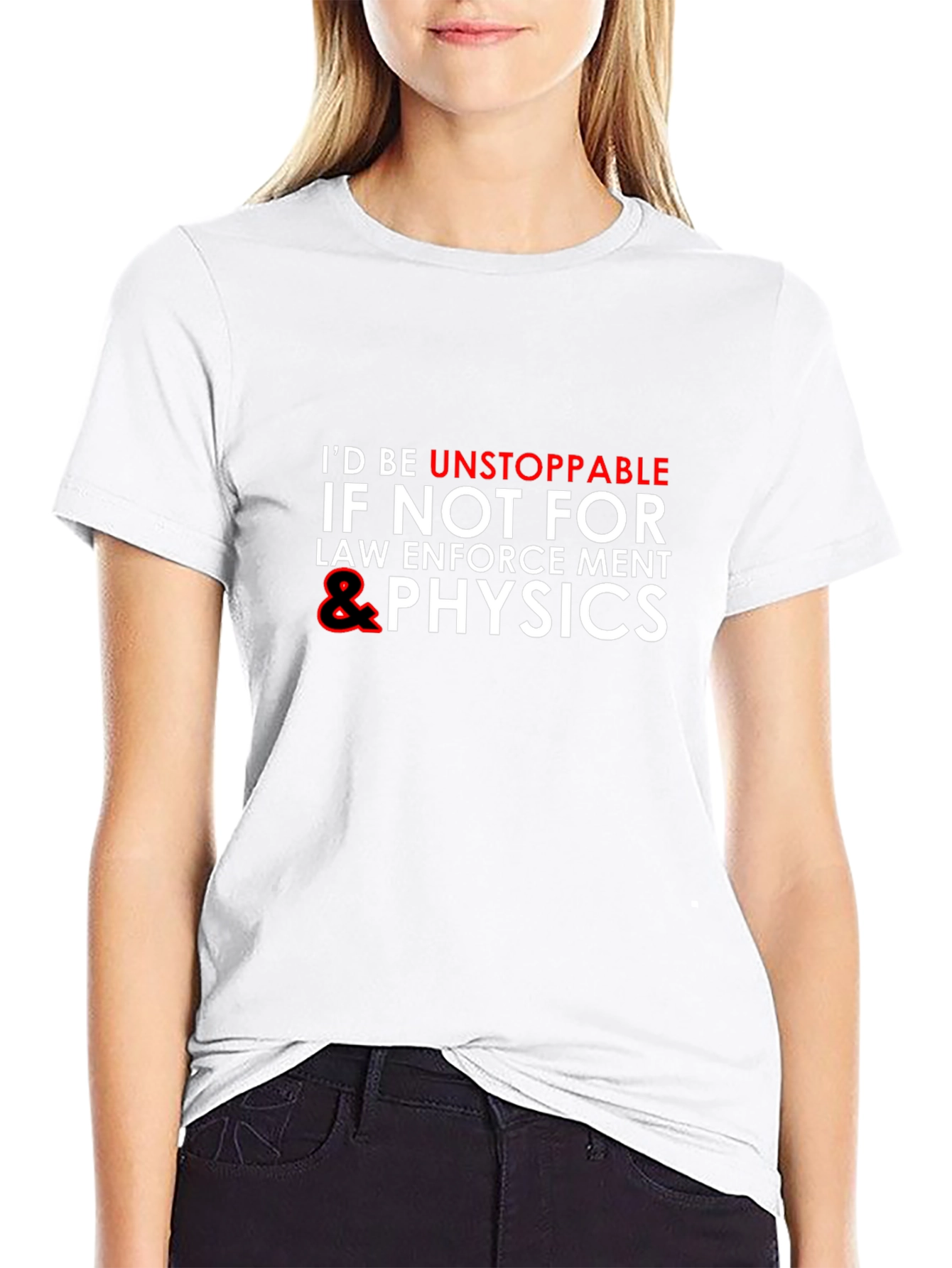 Unstoppable Physics Mens T-Shirt Funny Science Tee