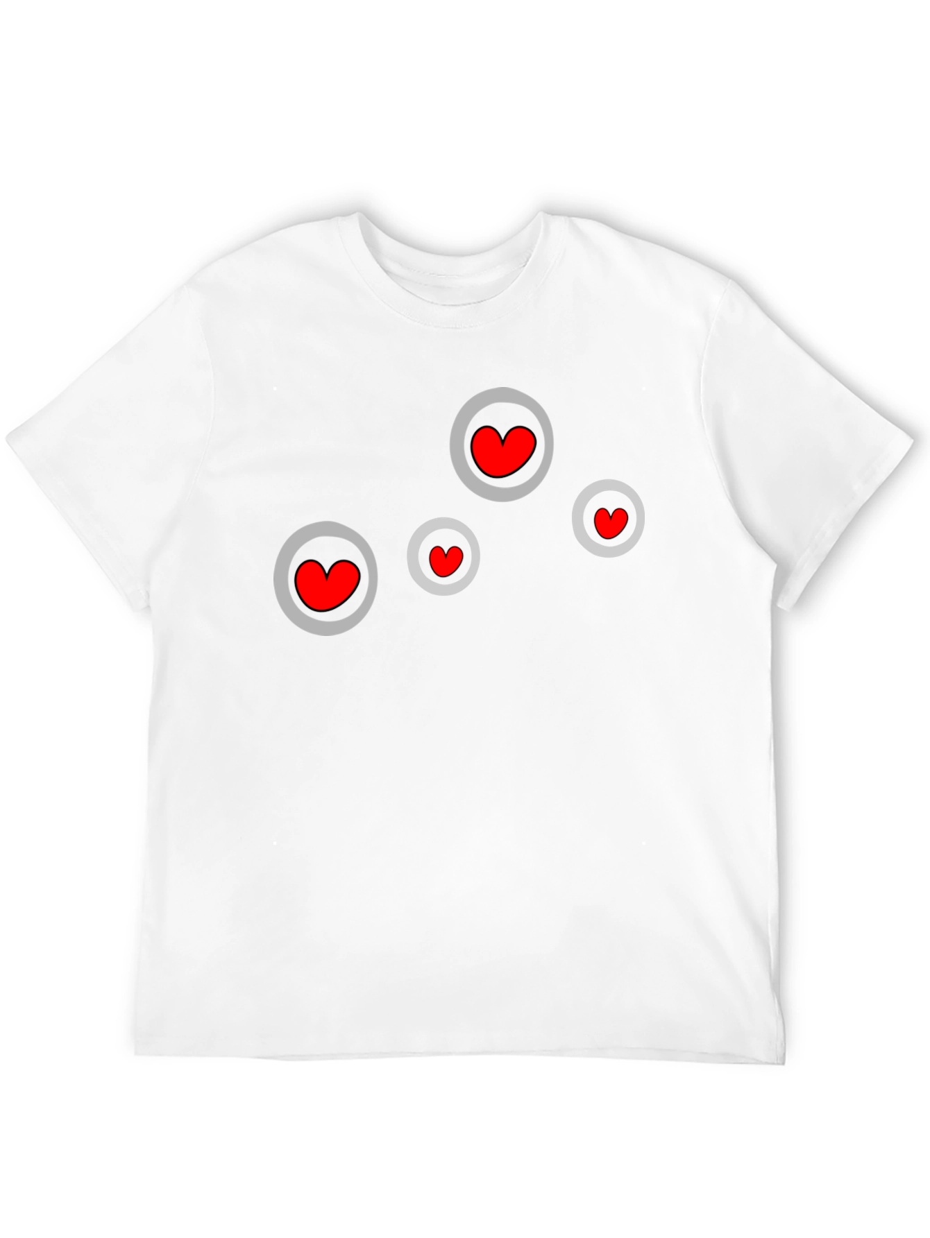 Heart Circles Black T-Shirt