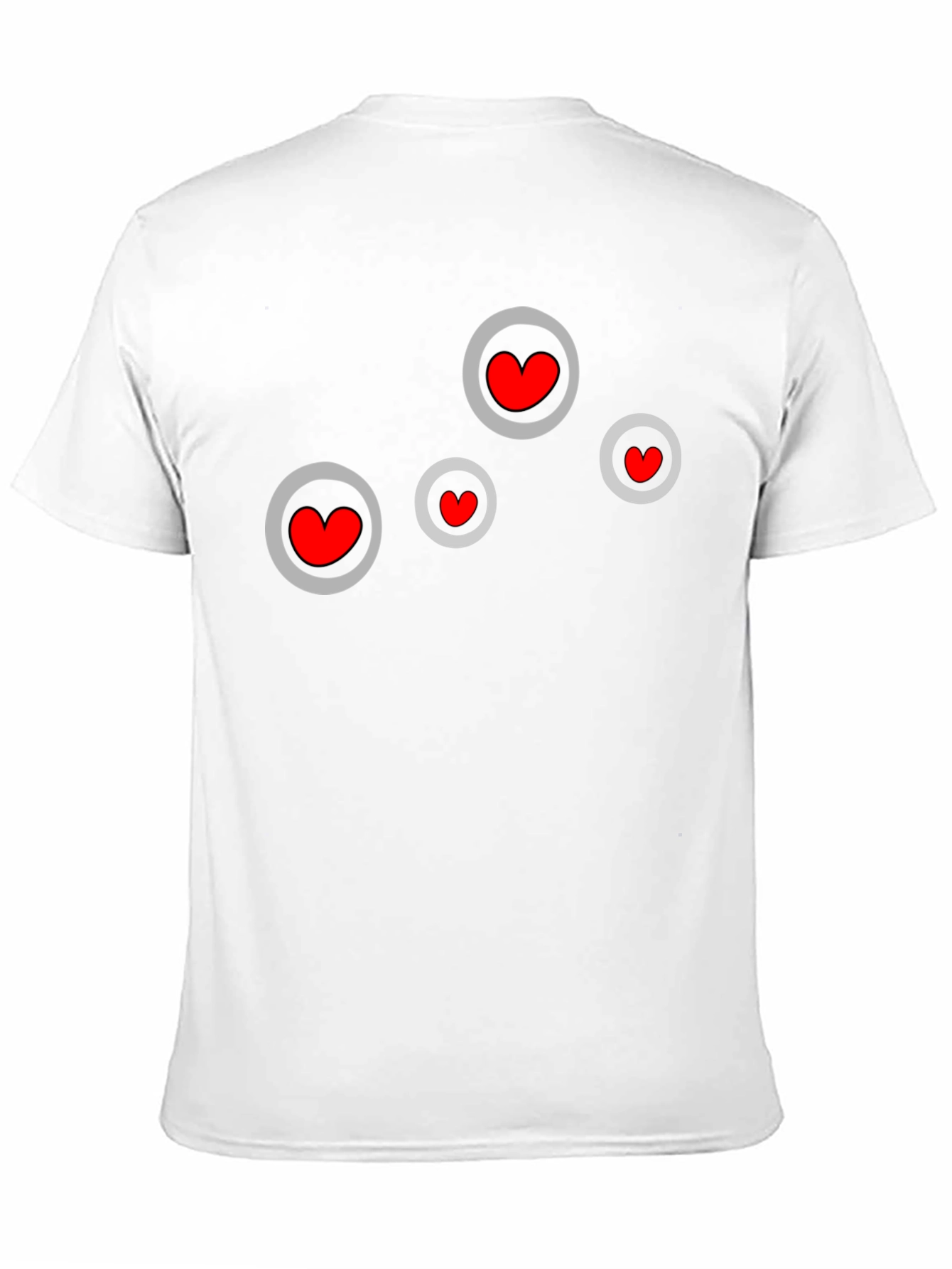 Heart Circles Black T-Shirt