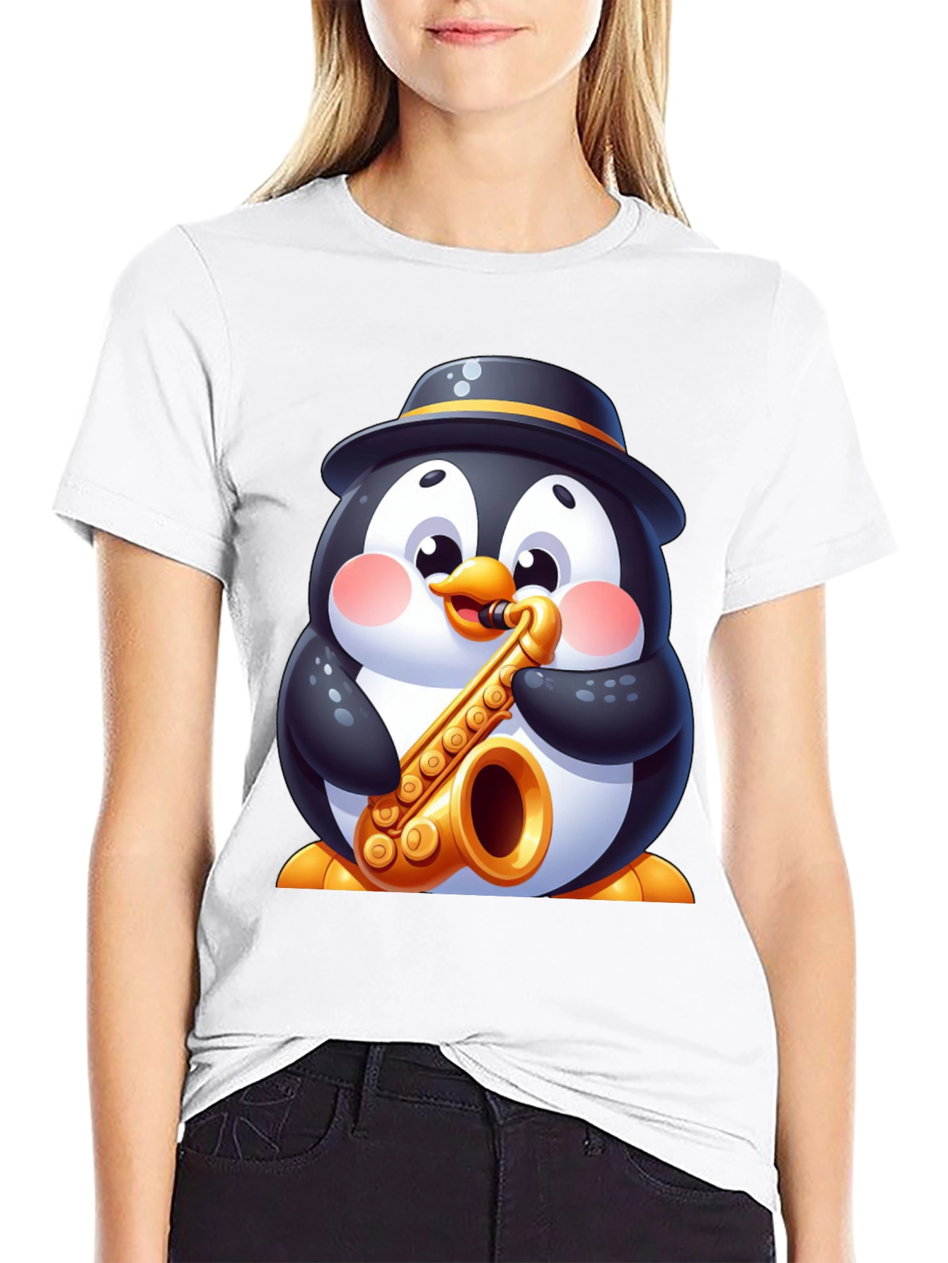 Penguin Sax Player T-Shirt
