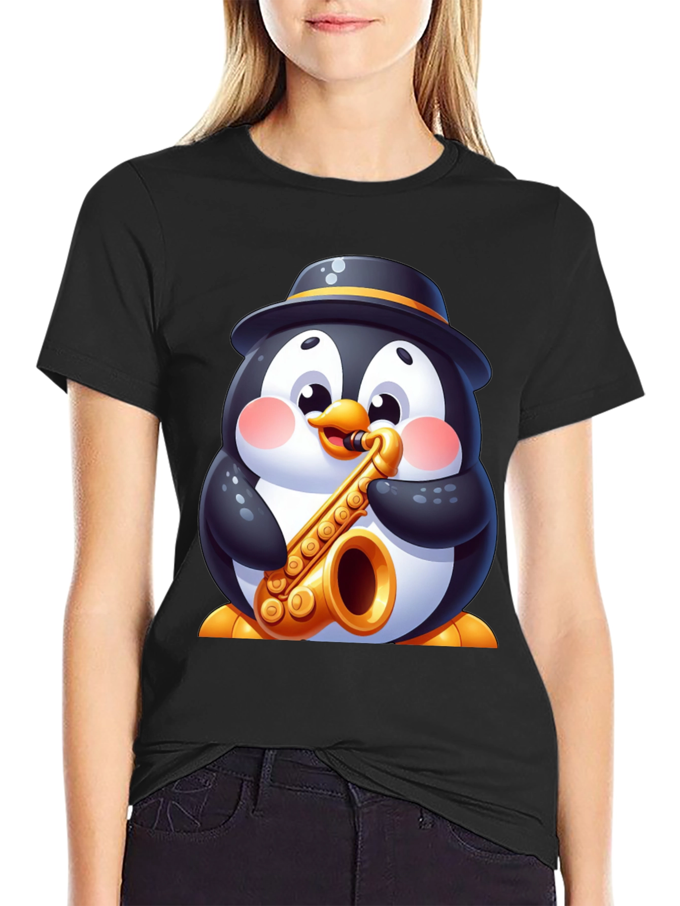 Penguin Sax Player T-Shirt