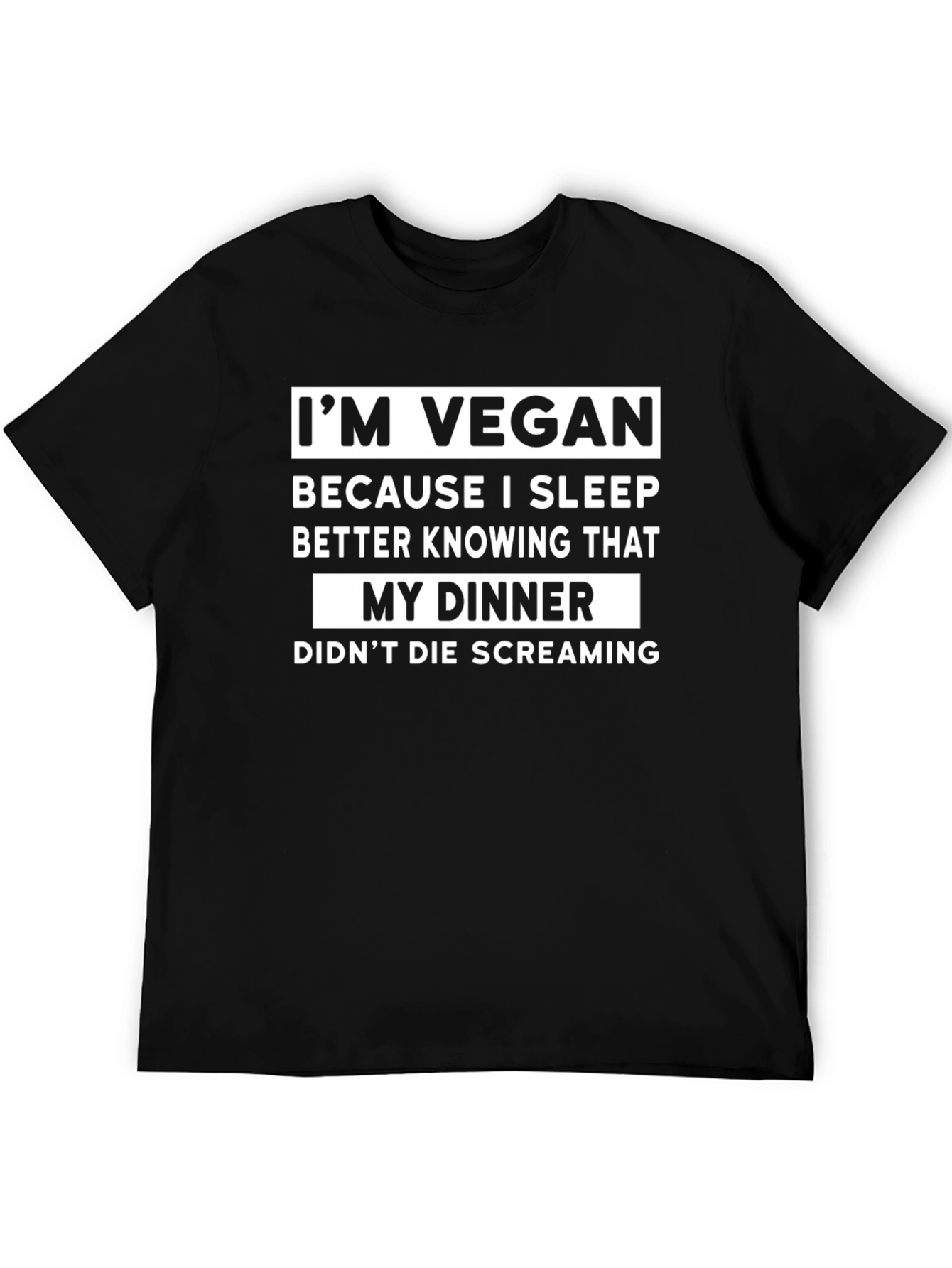 Vegan Slogan T-Shirt: Didnt Die Screaming