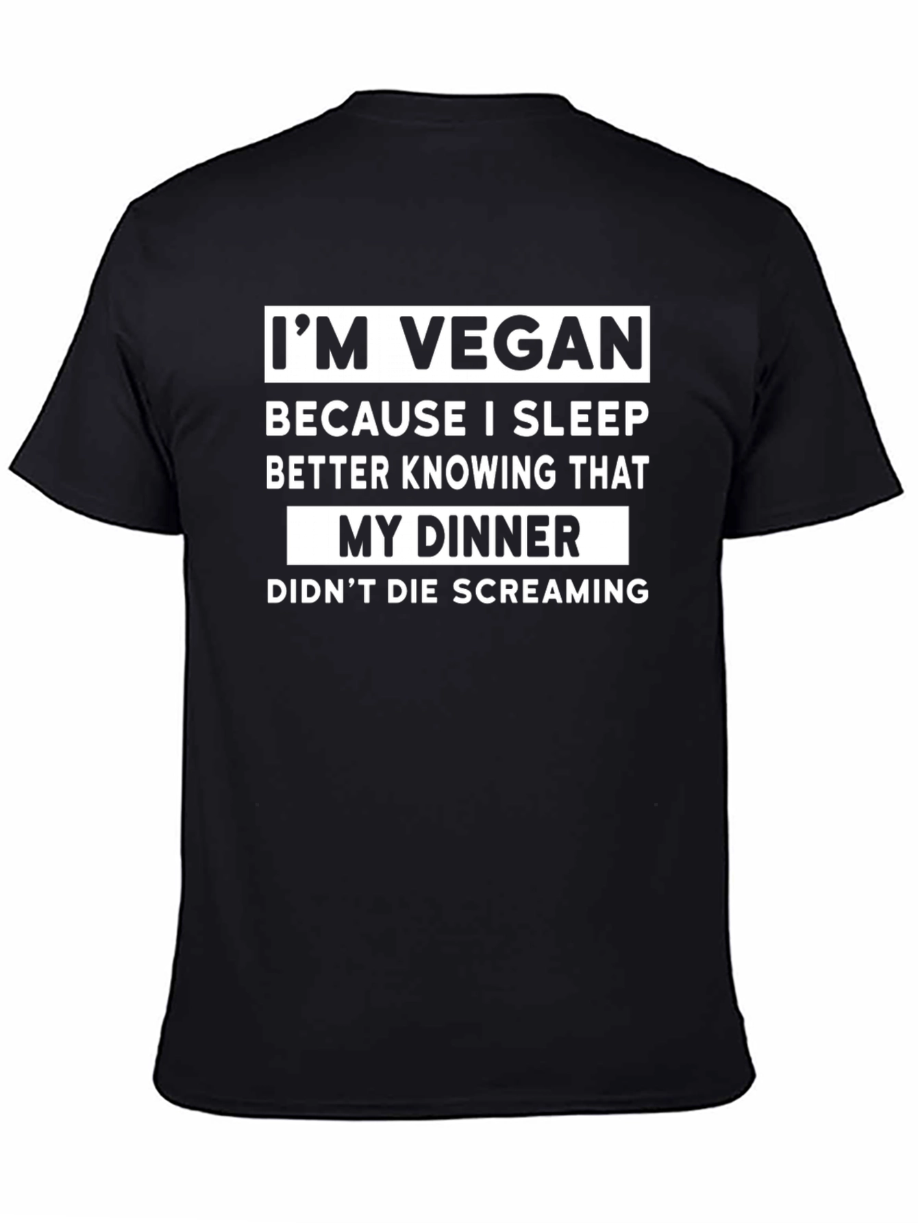 Vegan Slogan T-Shirt: Didnt Die Screaming