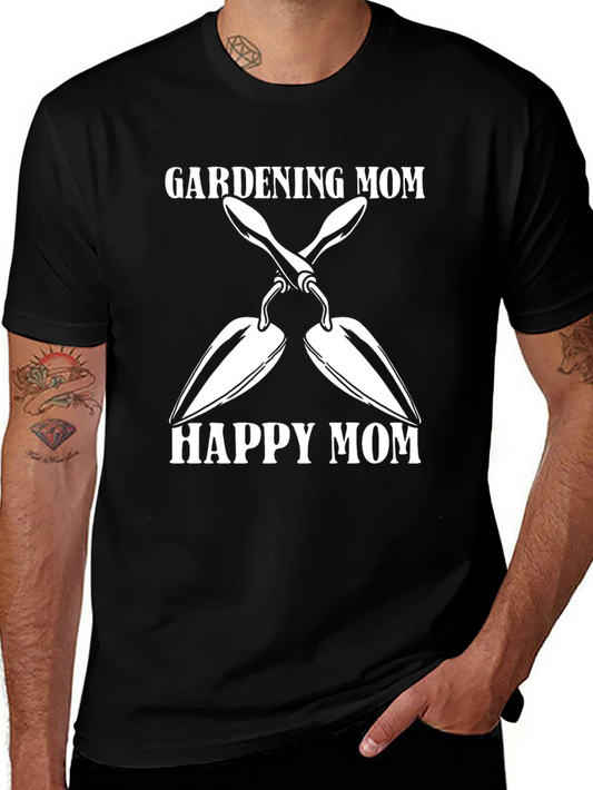 Gardening Mom Black T-Shirt - Happy Mom Design