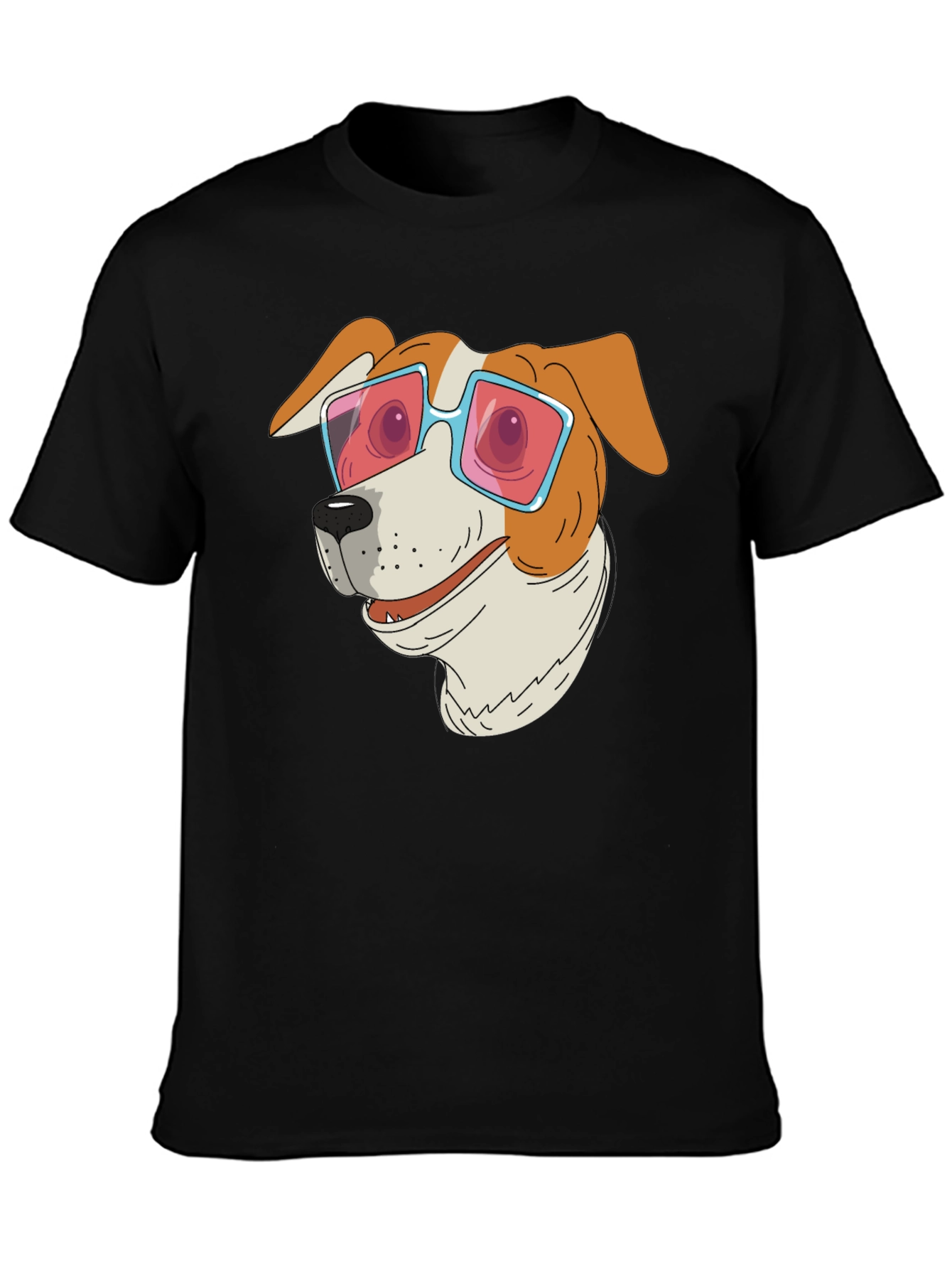 Dog with Sunglasses Graphic T-Shirt