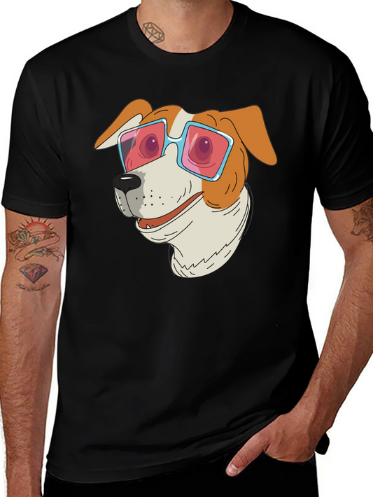 Dog with Sunglasses Graphic T-Shirt