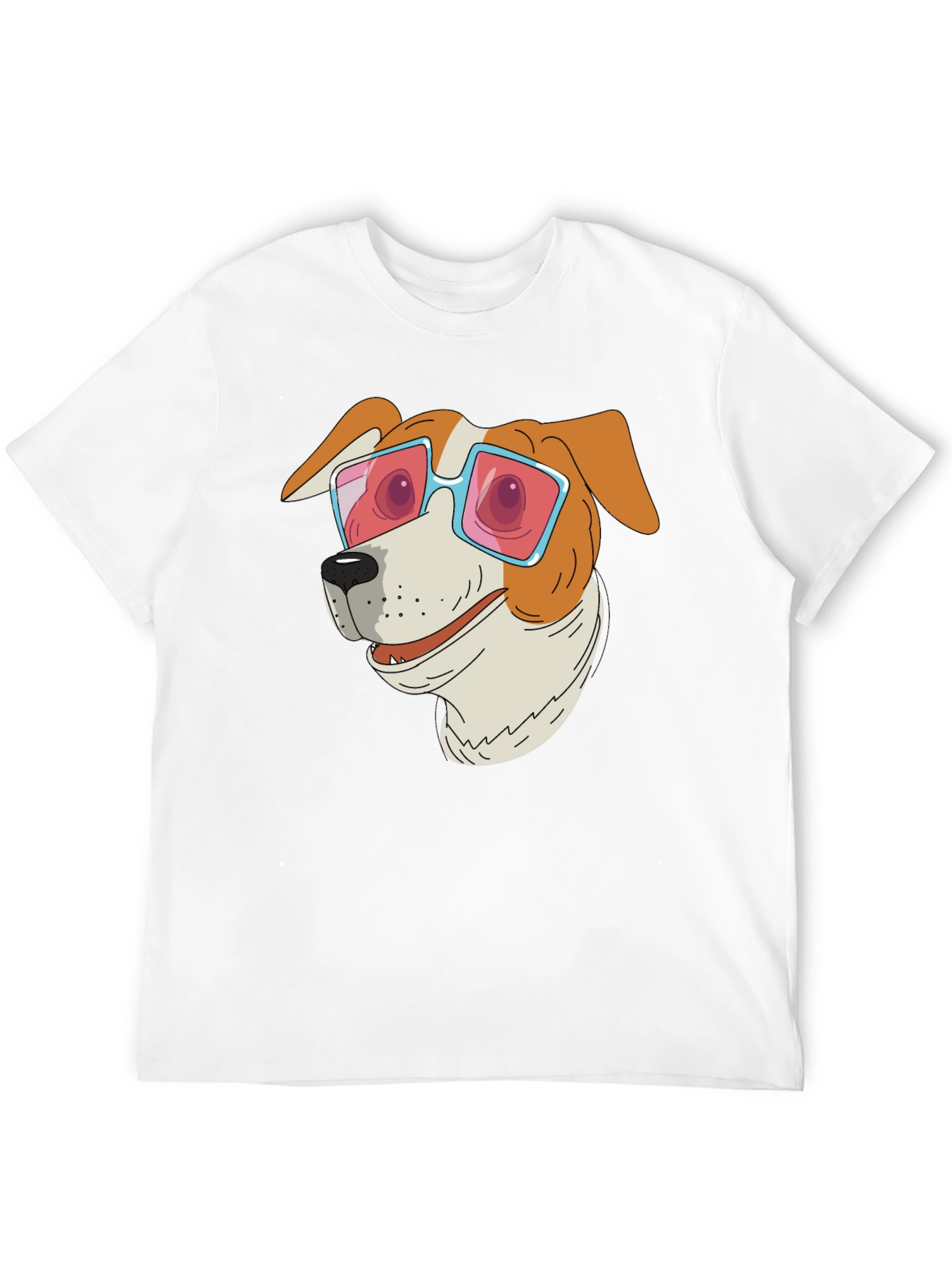 Dog with Sunglasses Graphic T-Shirt