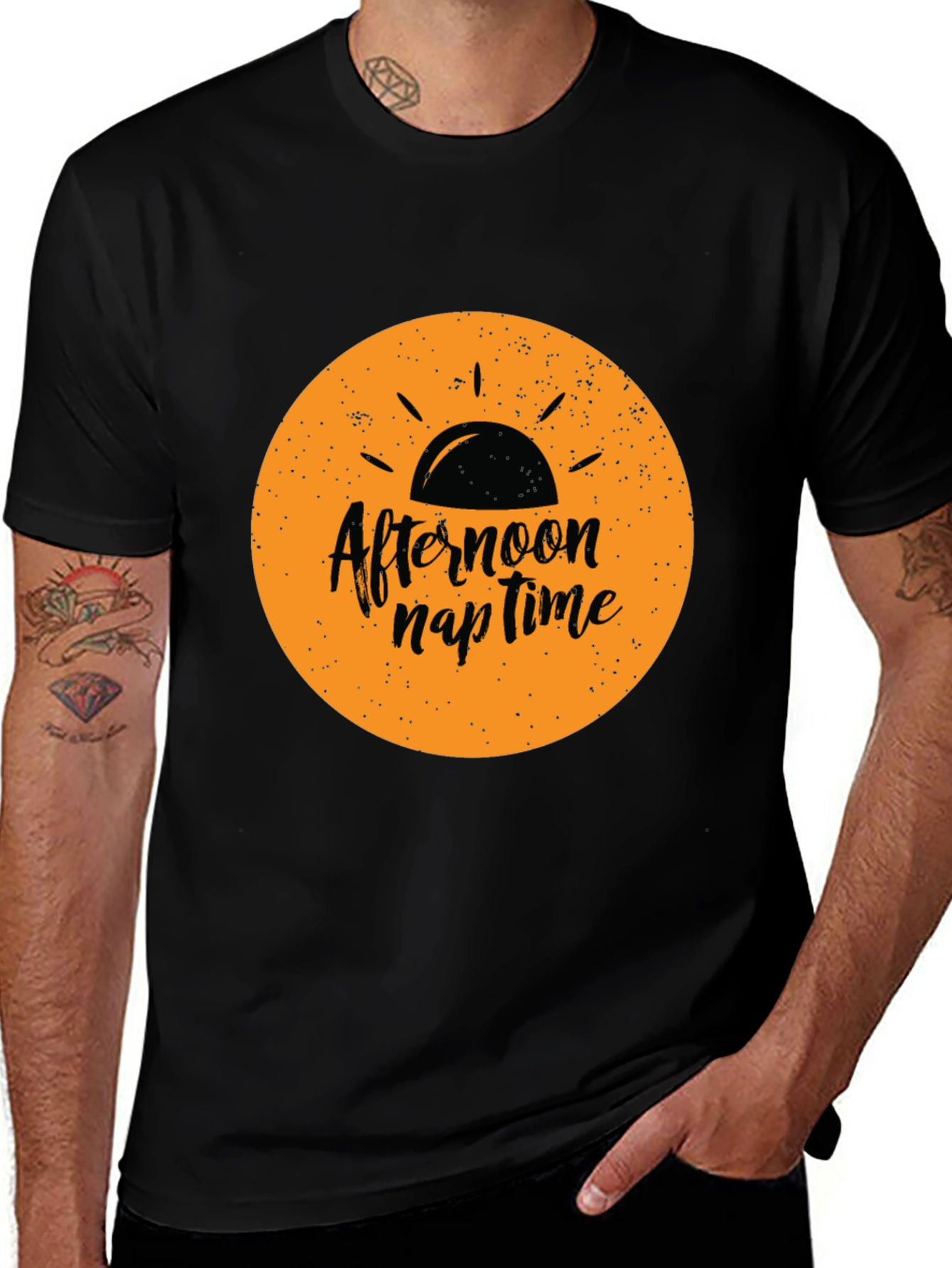 Afternoon Nap Time Black Graphic Tee