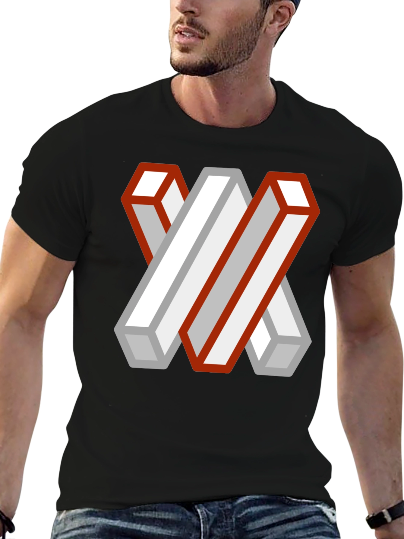 Impossible Geometry T-Shirt - Abstract Illusion Tee