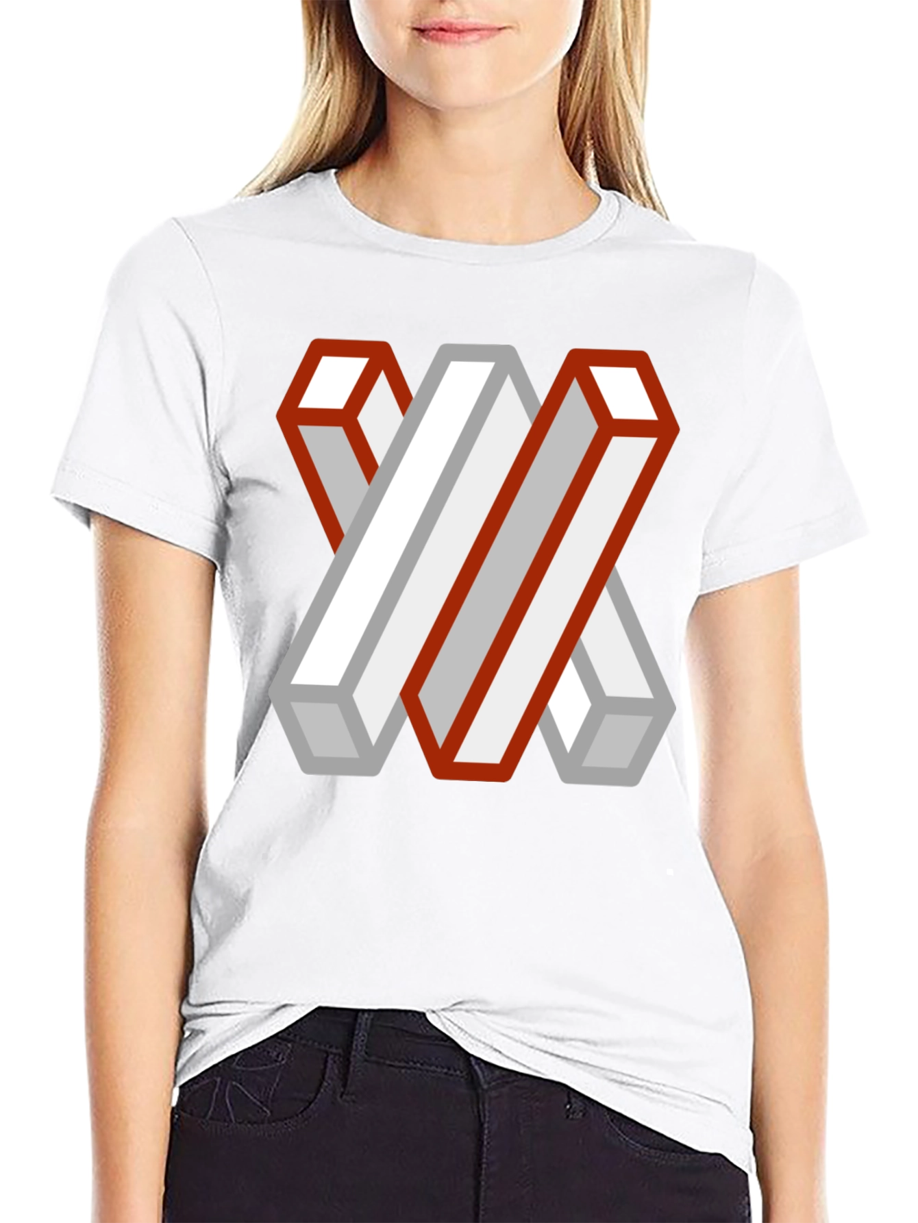 Impossible Geometry T-Shirt - Abstract Illusion Tee