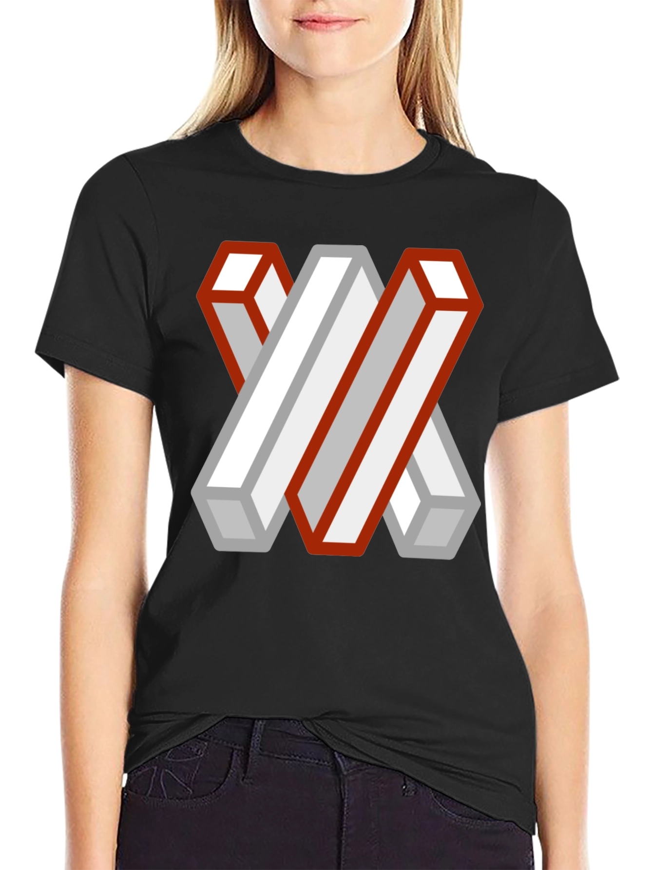 Impossible Geometry T-Shirt - Abstract Illusion Tee