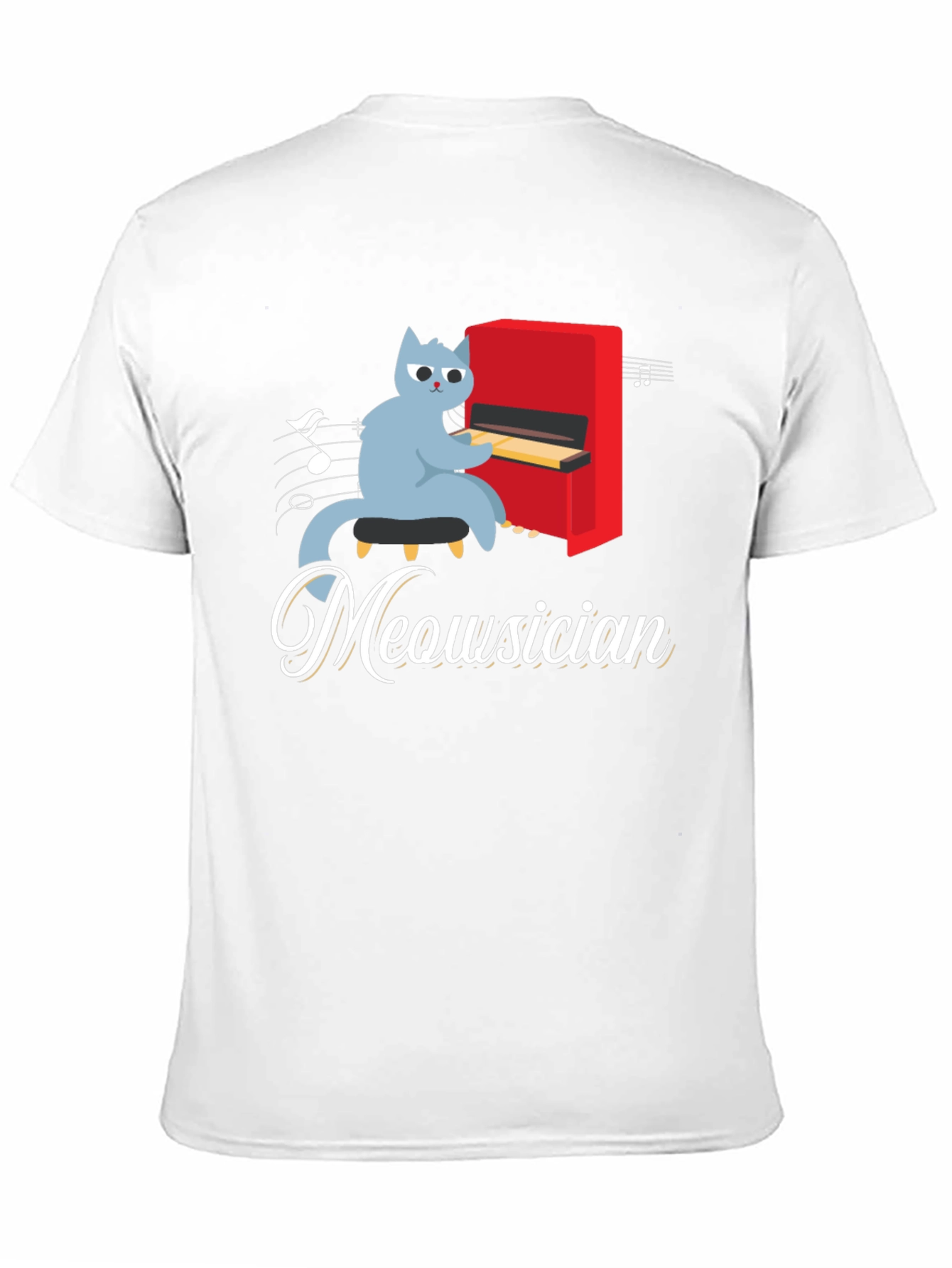 Meowsician Cat Playing Piano T-Shirt