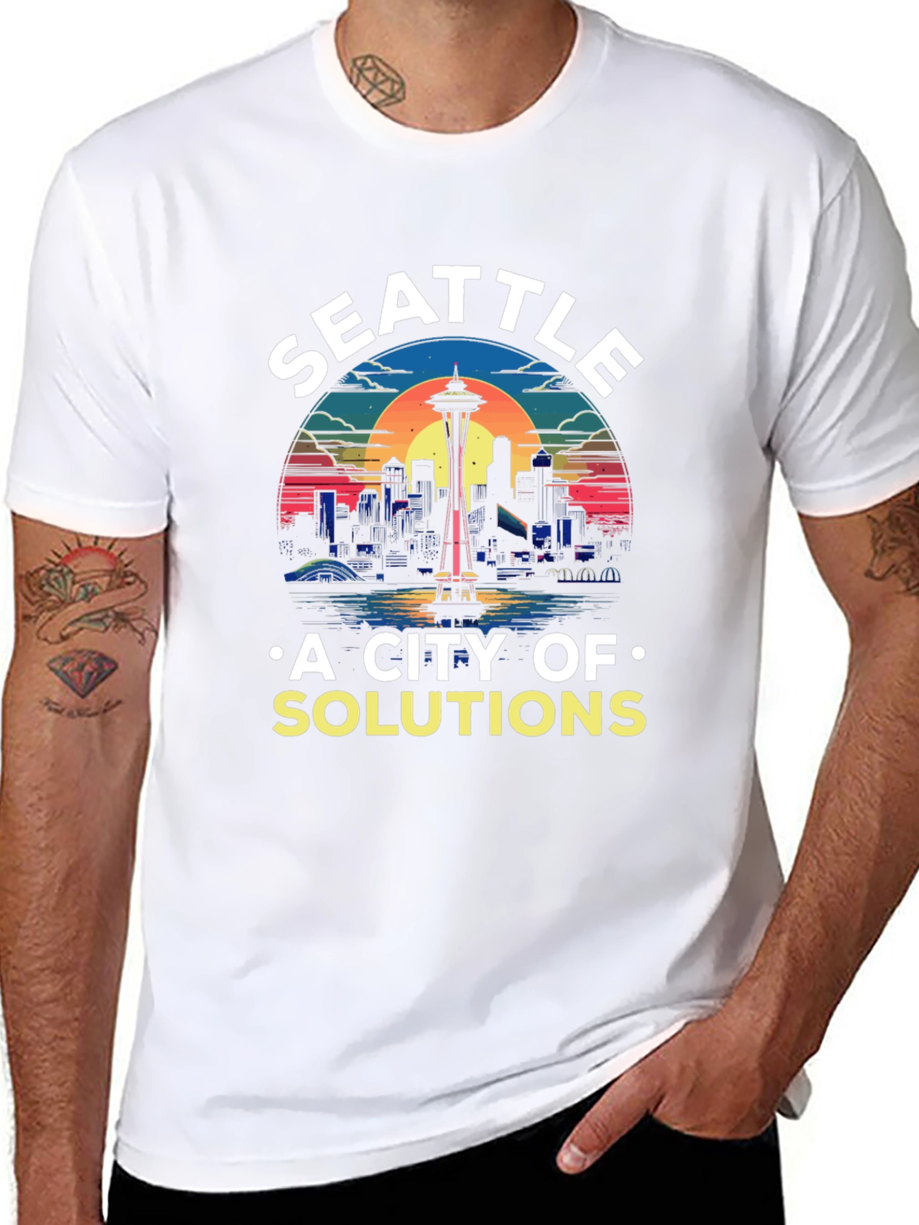 Seattle City of Solutions Graphic T-Shirt