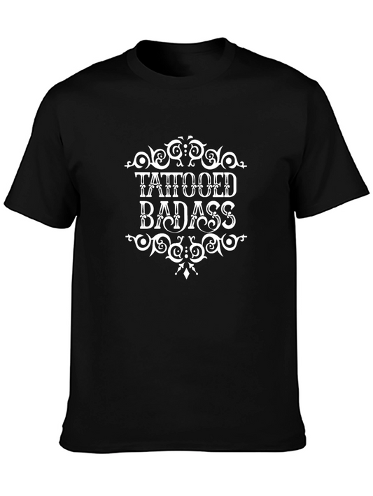 Tattooed Badass Black Graphic Tee