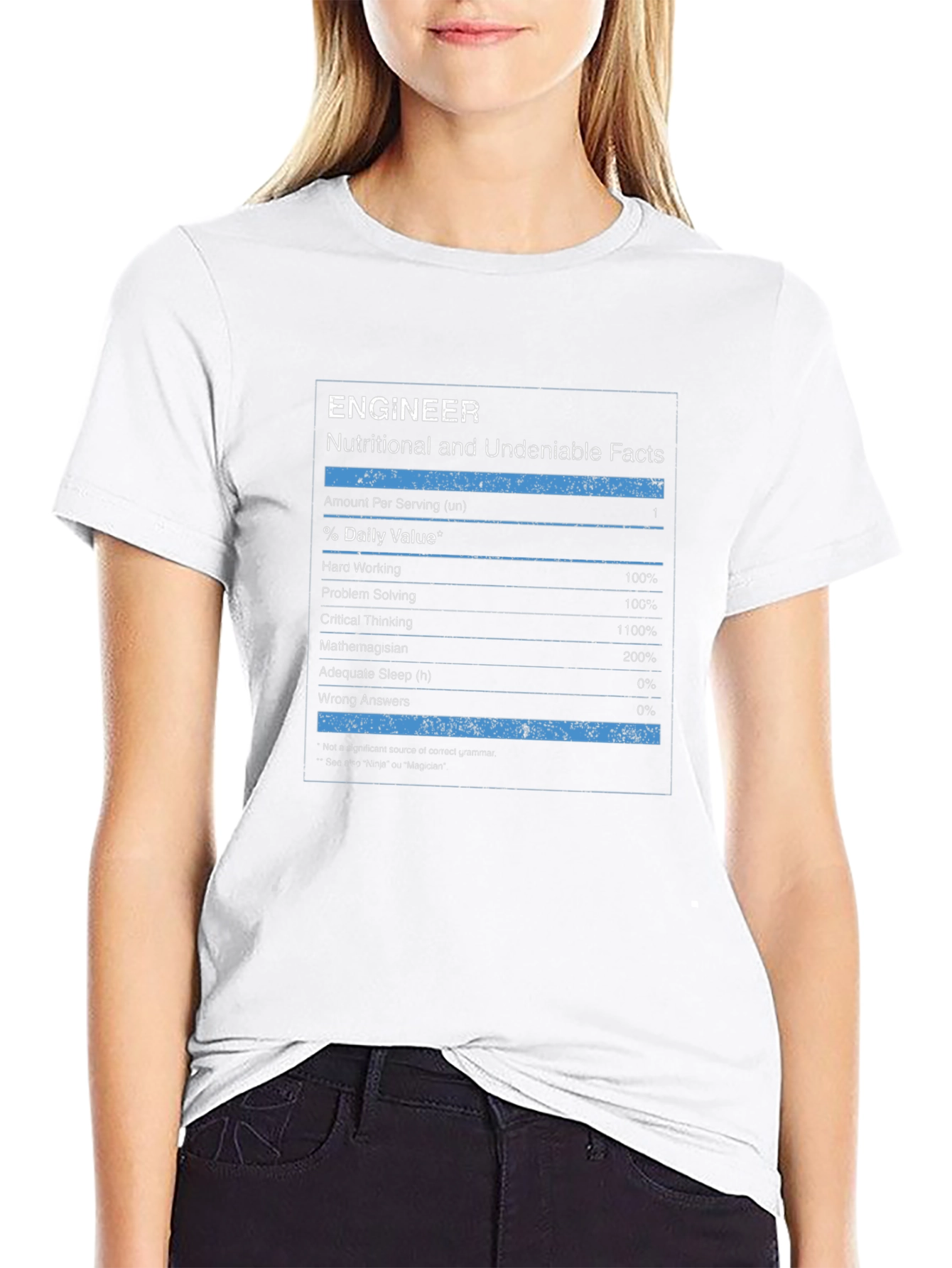 Engineer Nutritional Facts Black T-Shirt