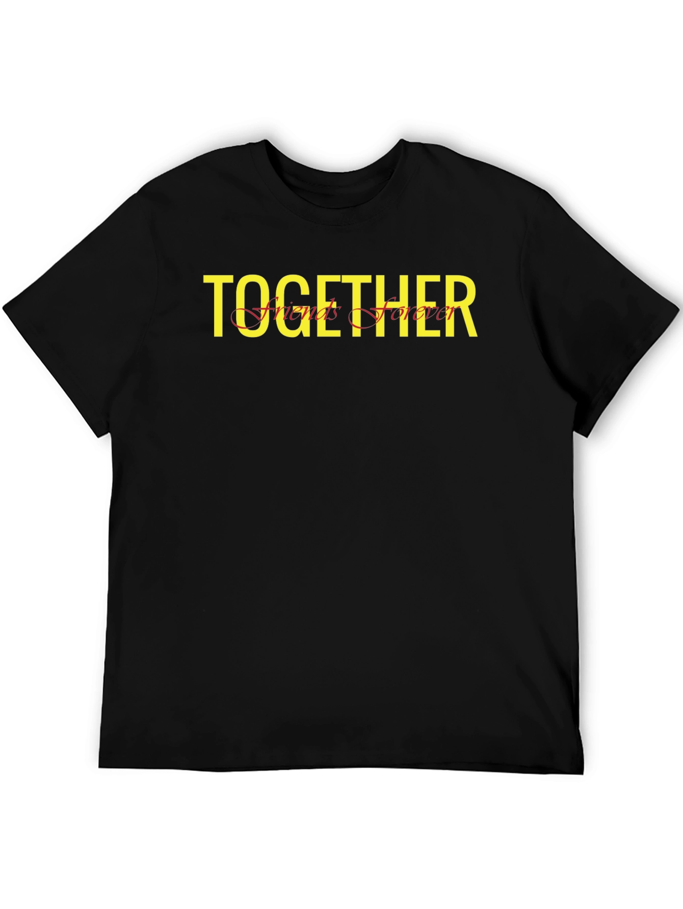 Together Friends Forever Black T-Shirt