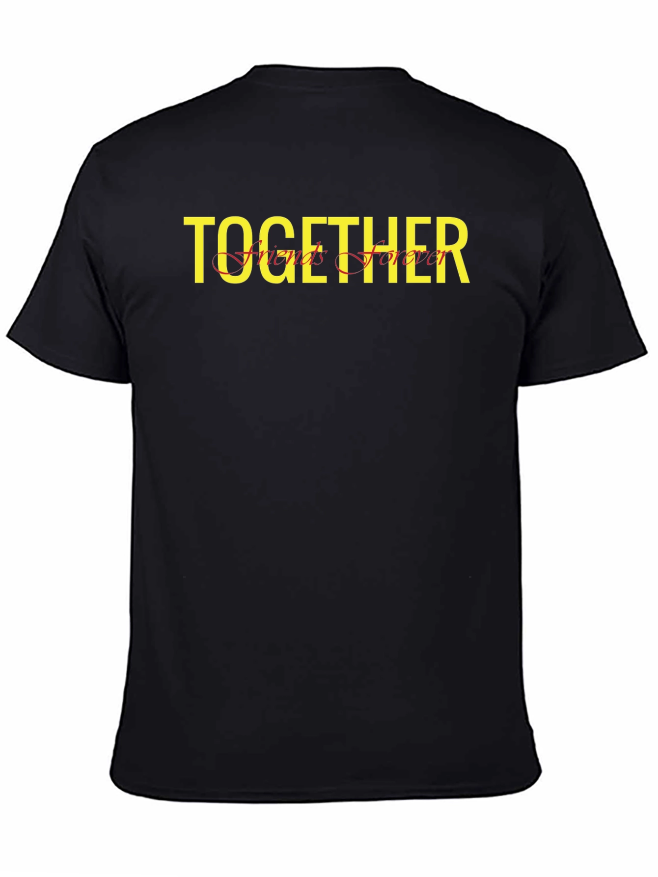 Together Friends Forever Black T-Shirt