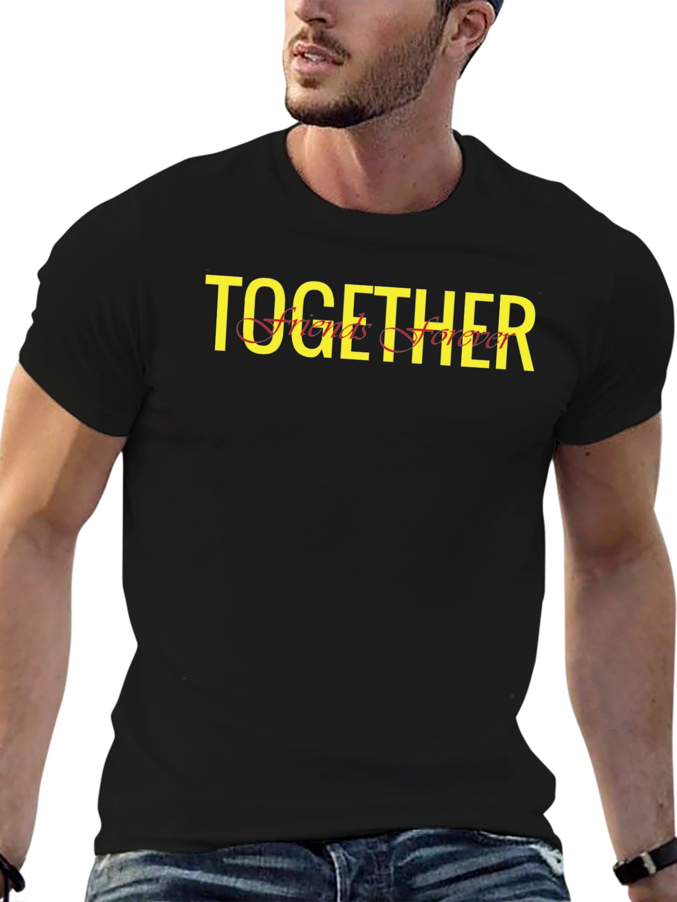 Together Friends Forever Black T-Shirt