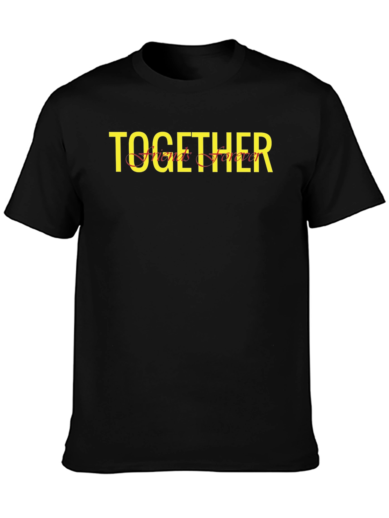 Together Friends Forever Black T-Shirt