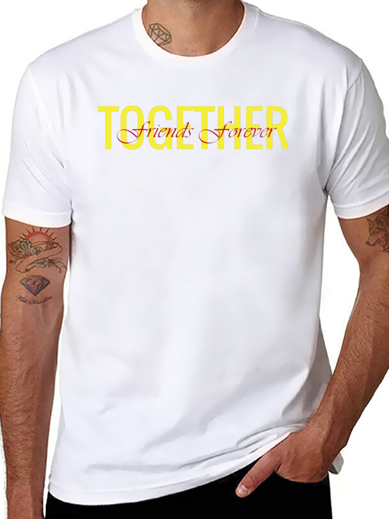 Together Friends Forever Black T-Shirt