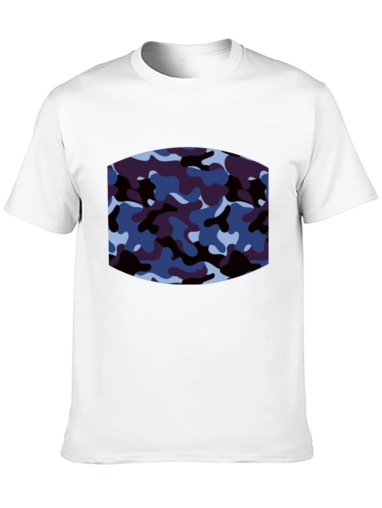 Mens Camo Graphic Print Black T-Shirt