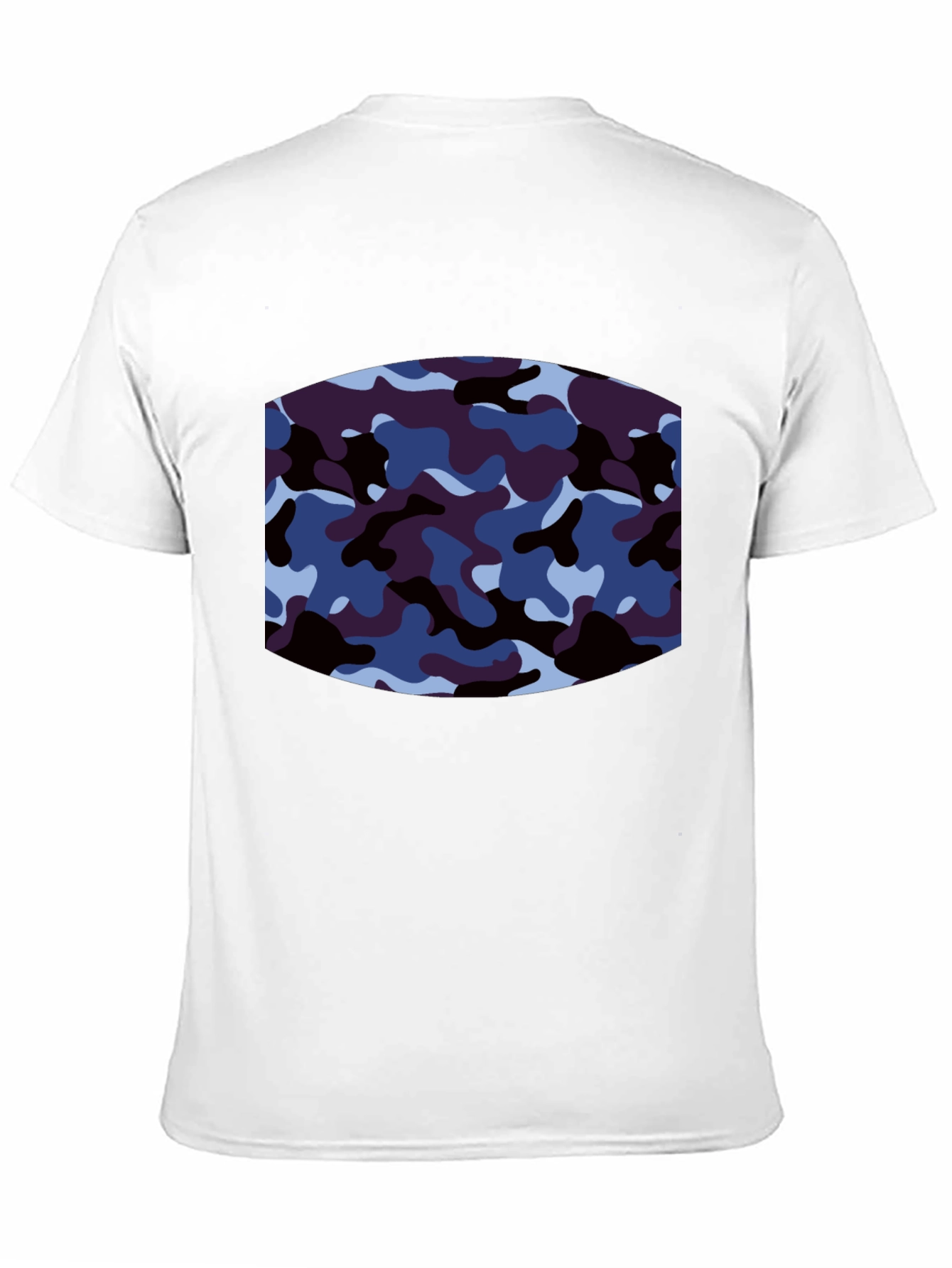 Mens Camo Graphic Print Black T-Shirt