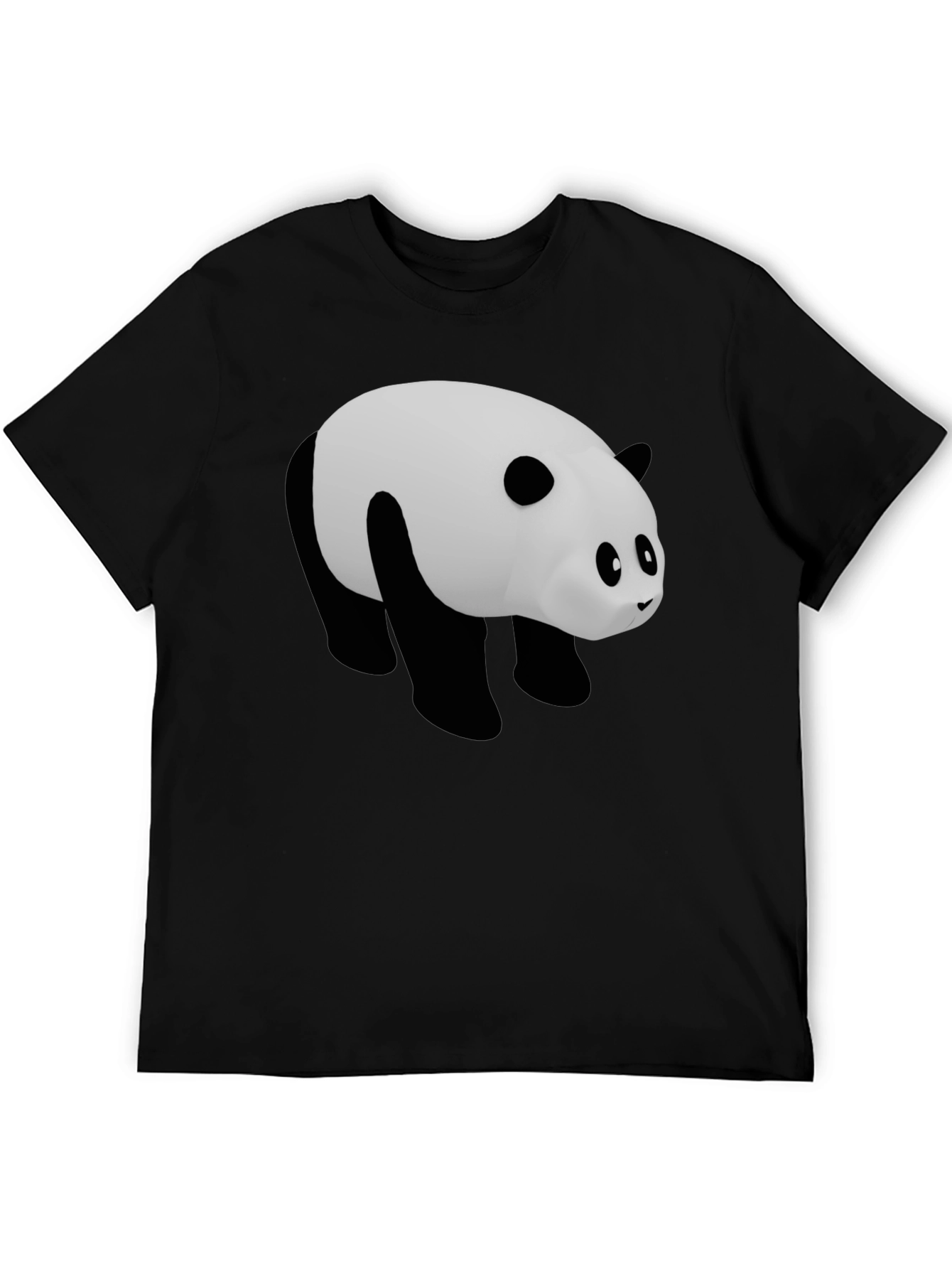 Panda Graphic Tee - Black Casual Comfort