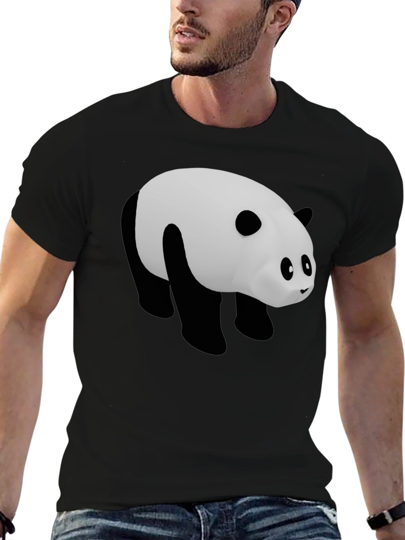 Panda Graphic Tee - Black Casual Comfort