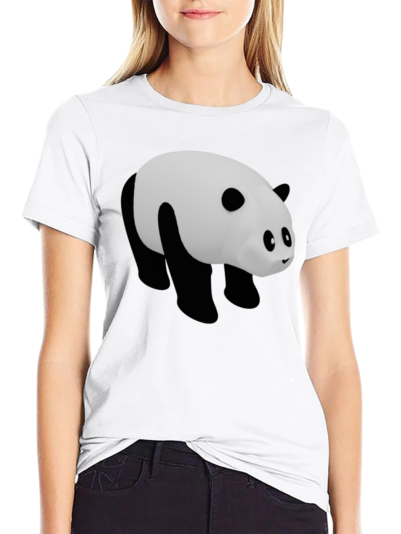 Panda Graphic Tee - Black Casual Comfort