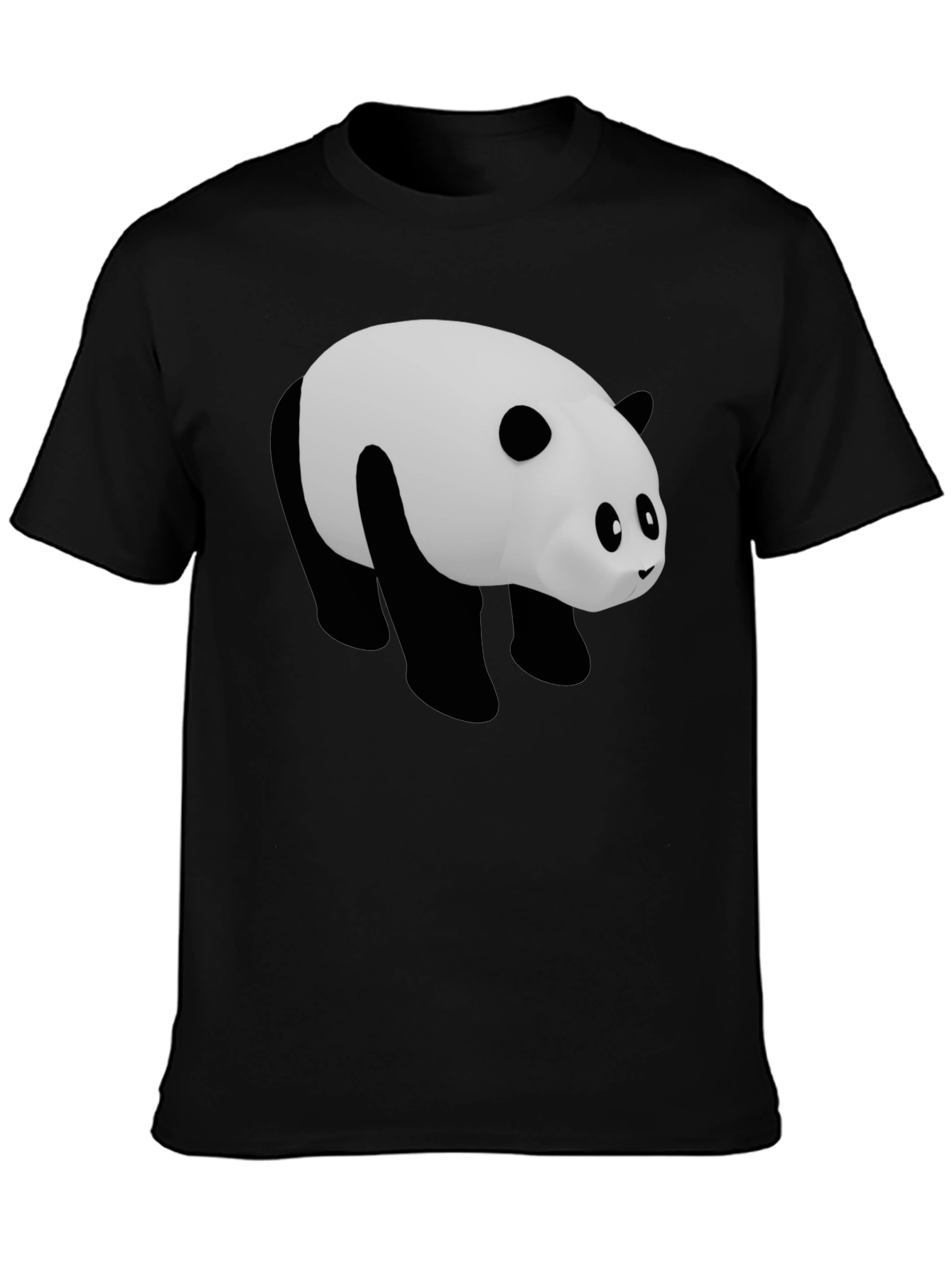 Panda Graphic Tee - Black Casual Comfort