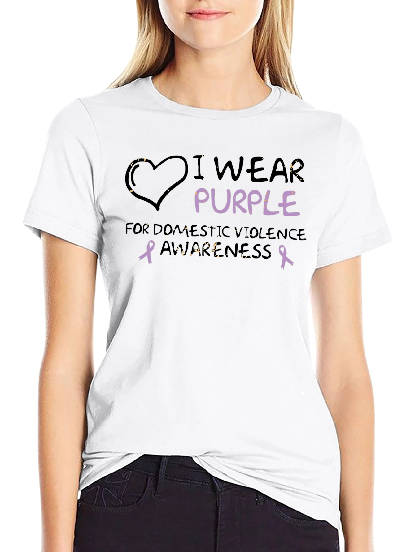 Purple Awareness Tee - Domestic Violence Support Shirt