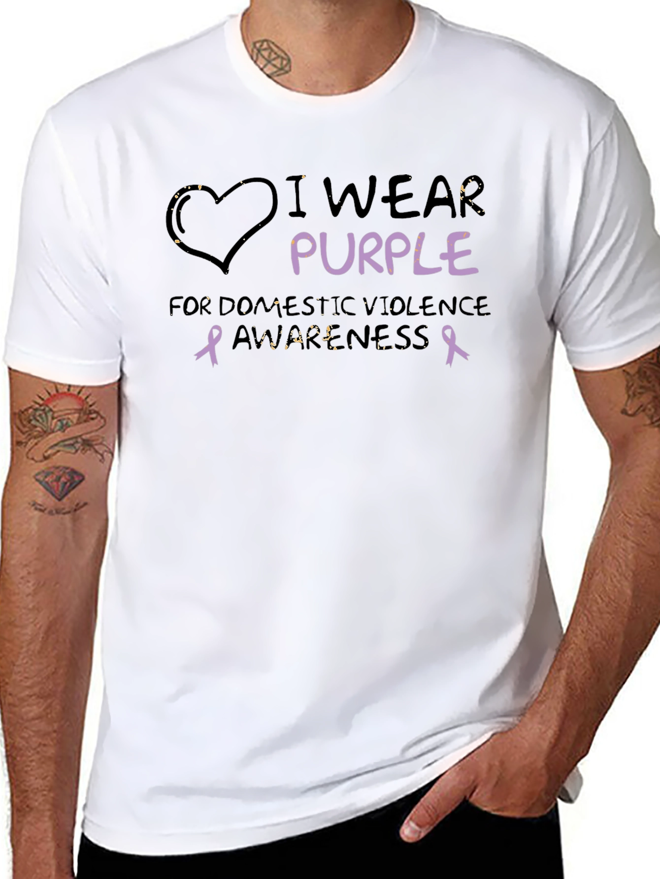 Purple Awareness Tee - Domestic Violence Support Shirt