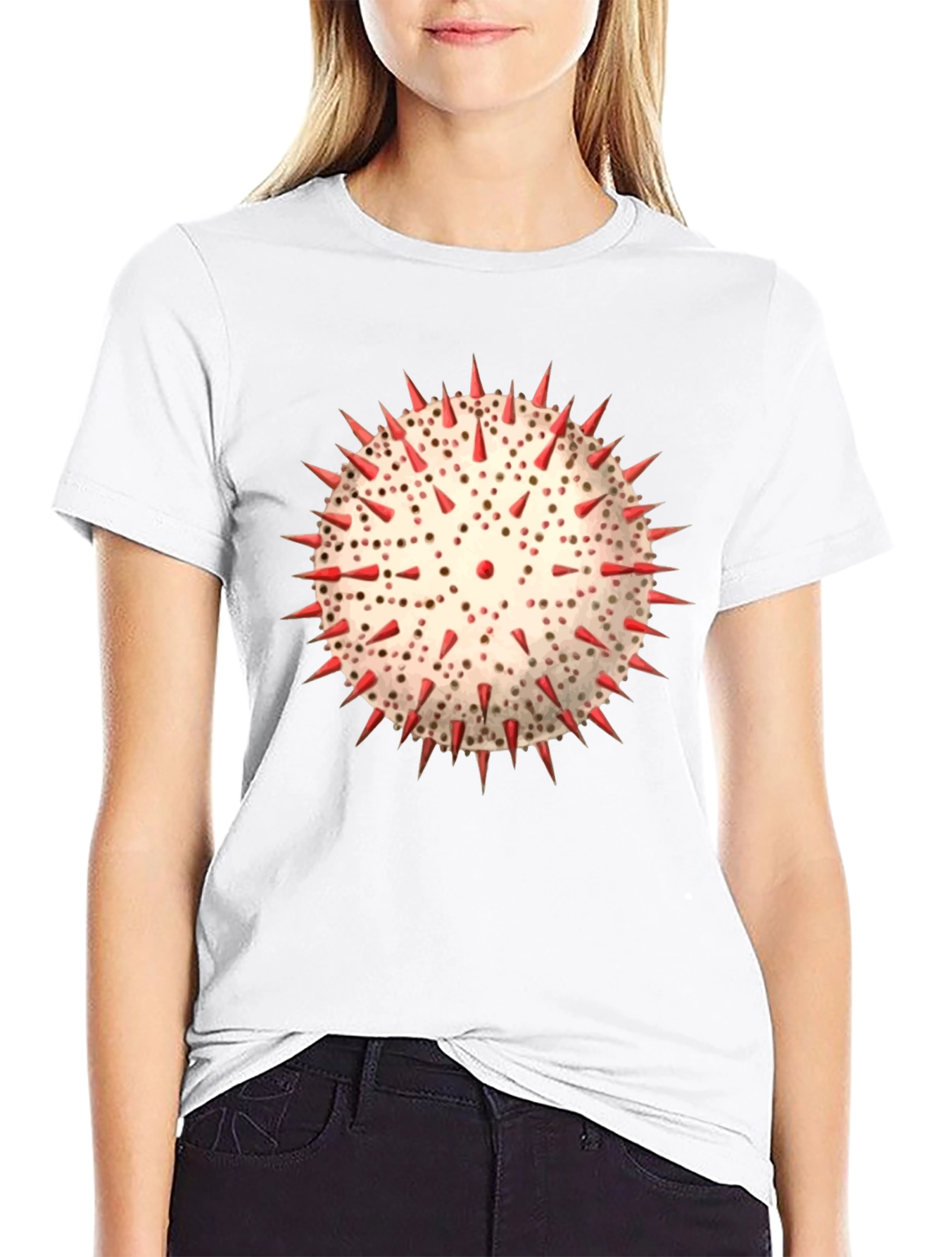 Spiky Sphere Graphic T-Shirt - Unique Design