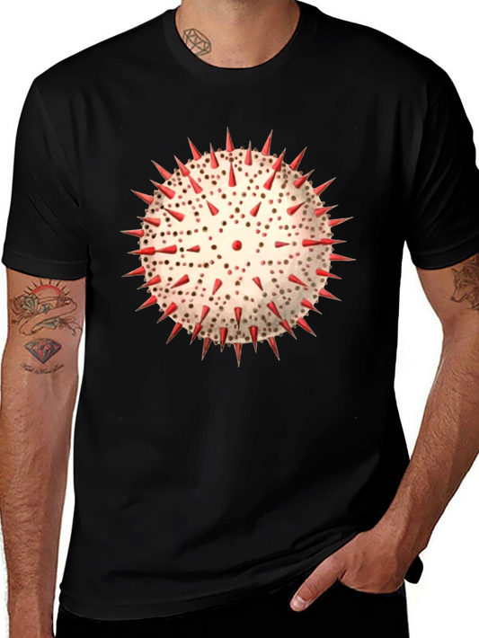 Spiky Sphere Graphic T-Shirt - Unique Design