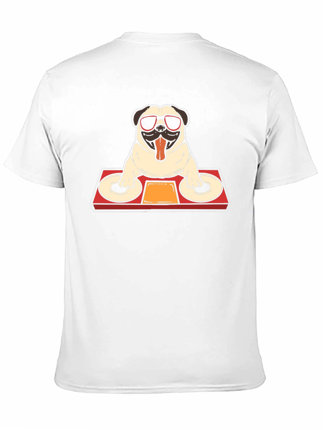DJ Pug Graphic T-Shirt - Black