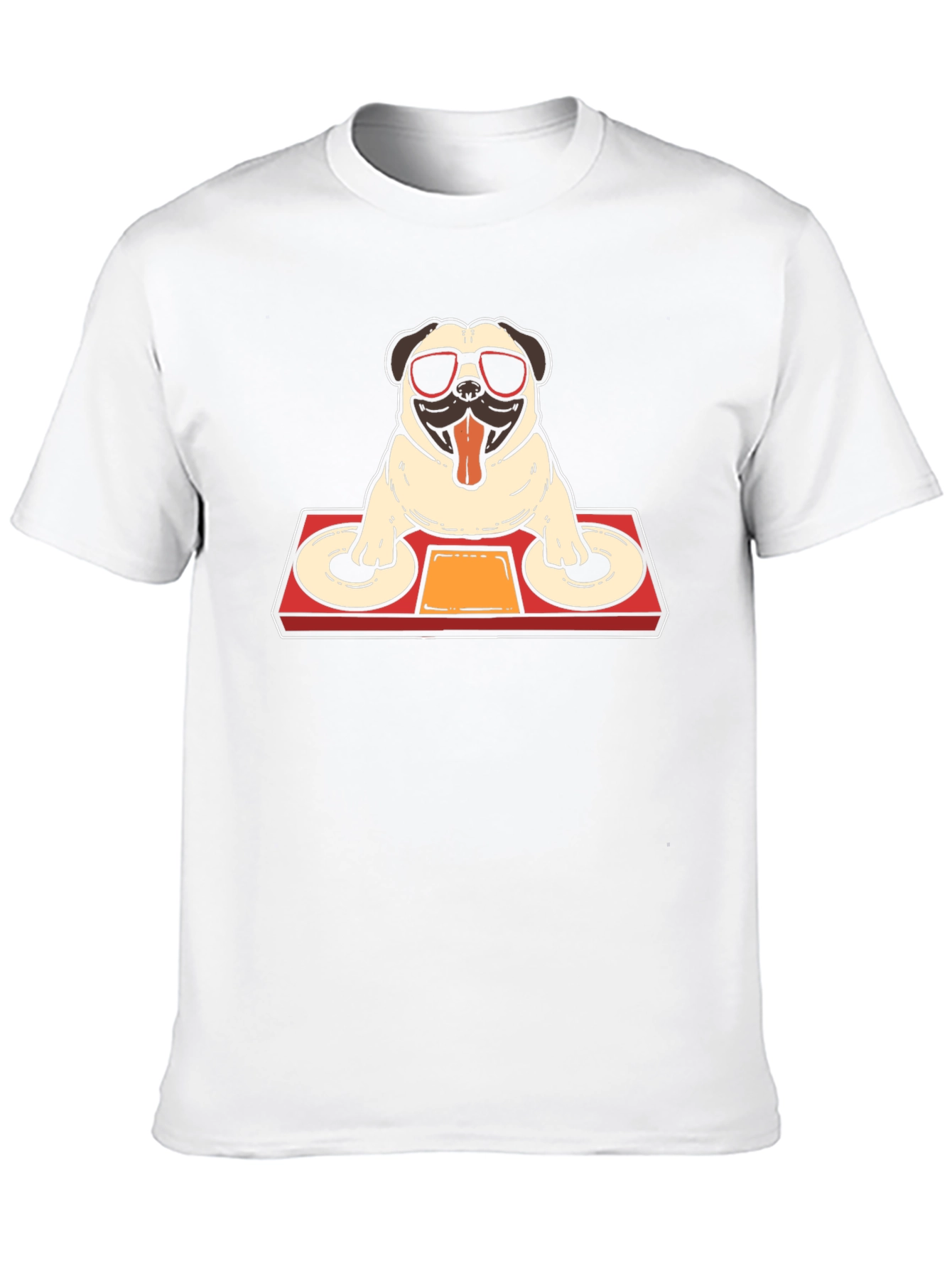 DJ Pug Graphic T-Shirt - Black