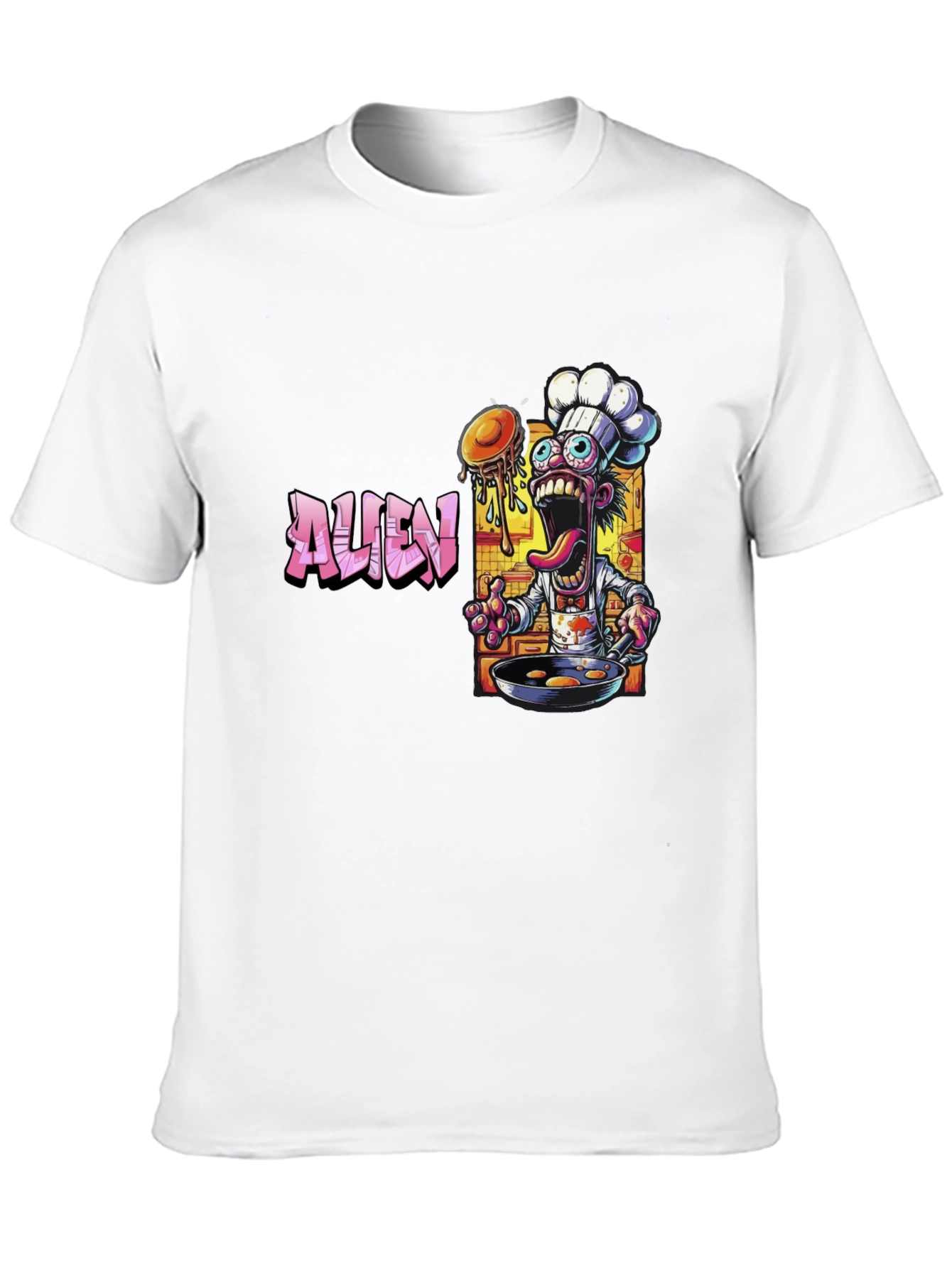 Alien Chef Black Graphic T-Shirt
