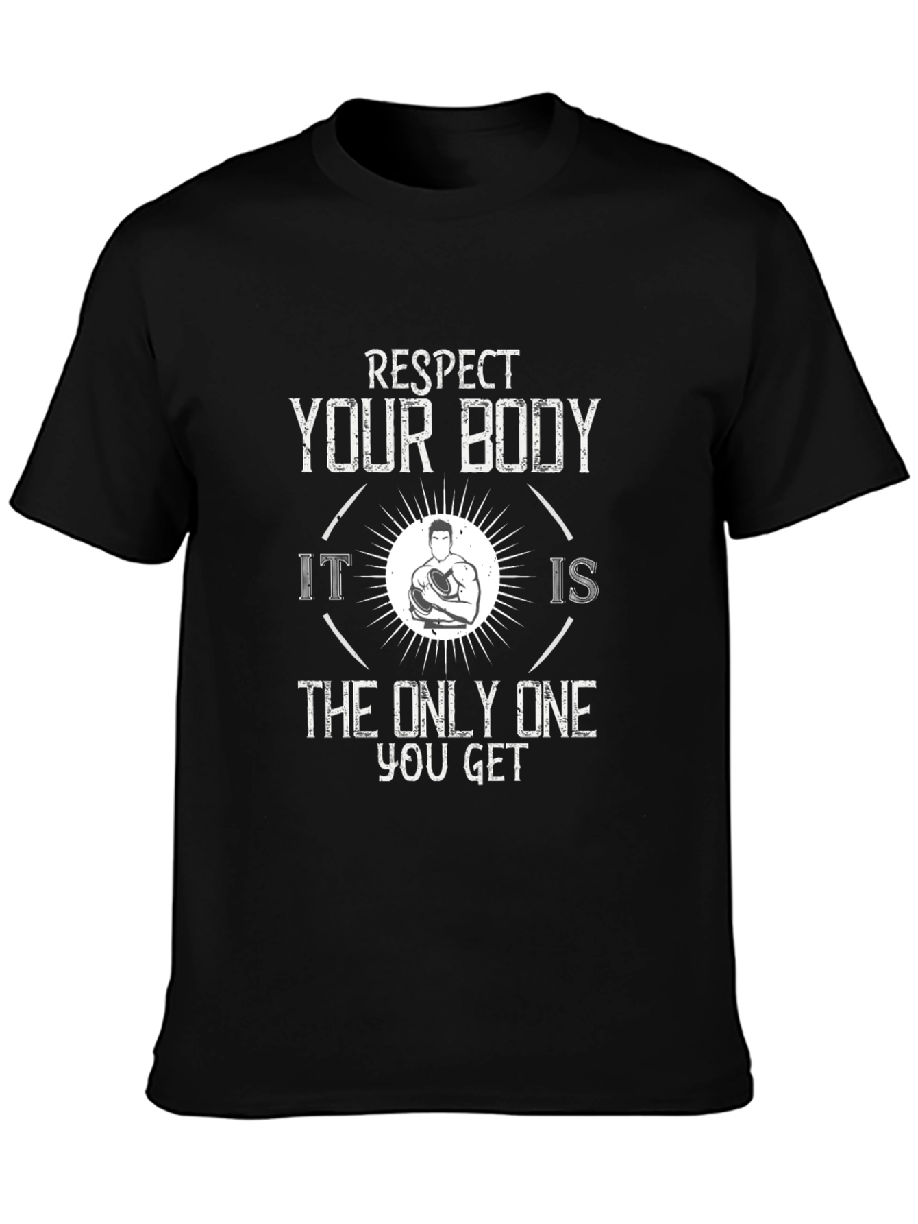 Respect Your Body Graphic Tee - Black