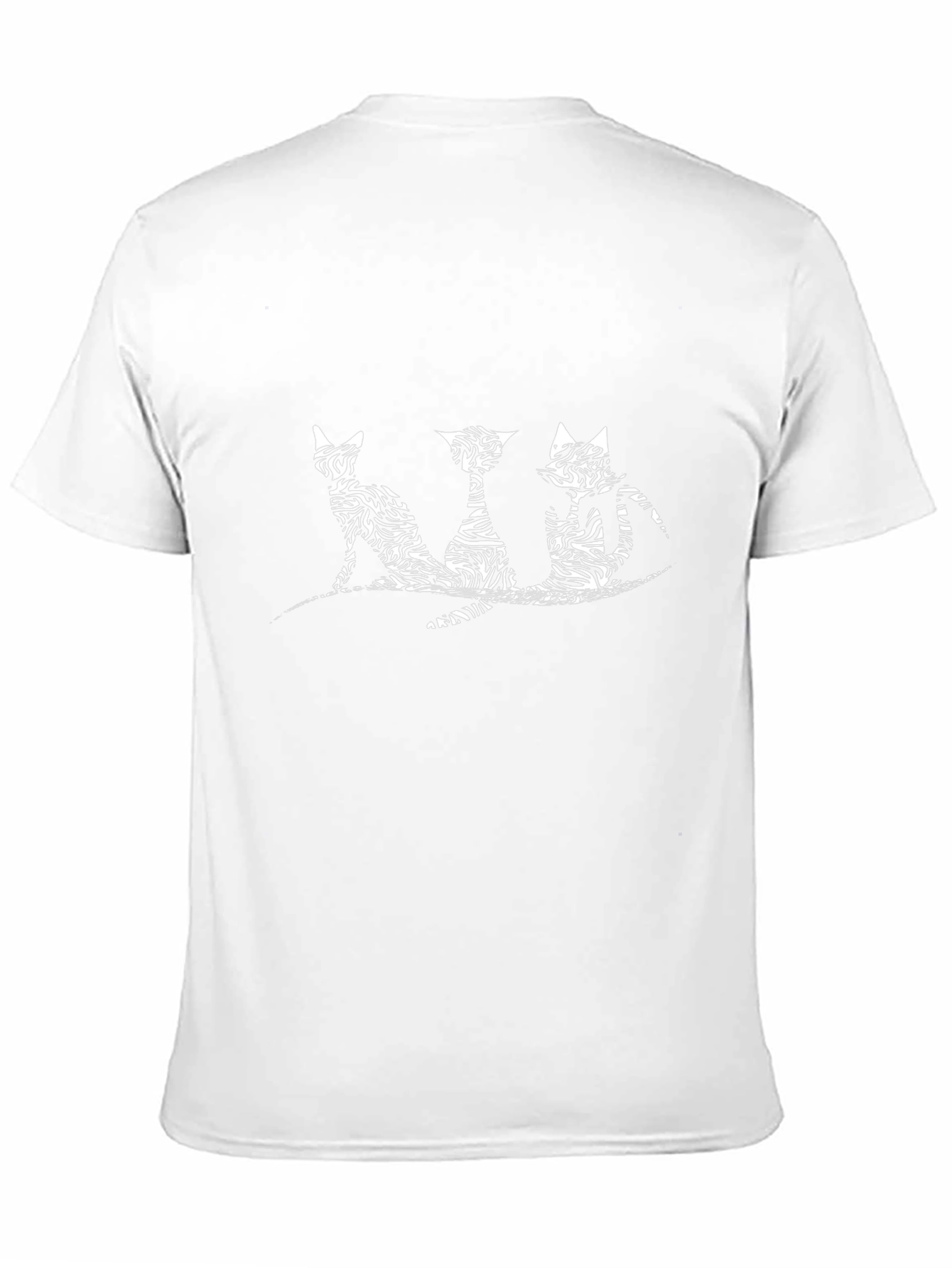 Abstract Cats Black T-Shirt