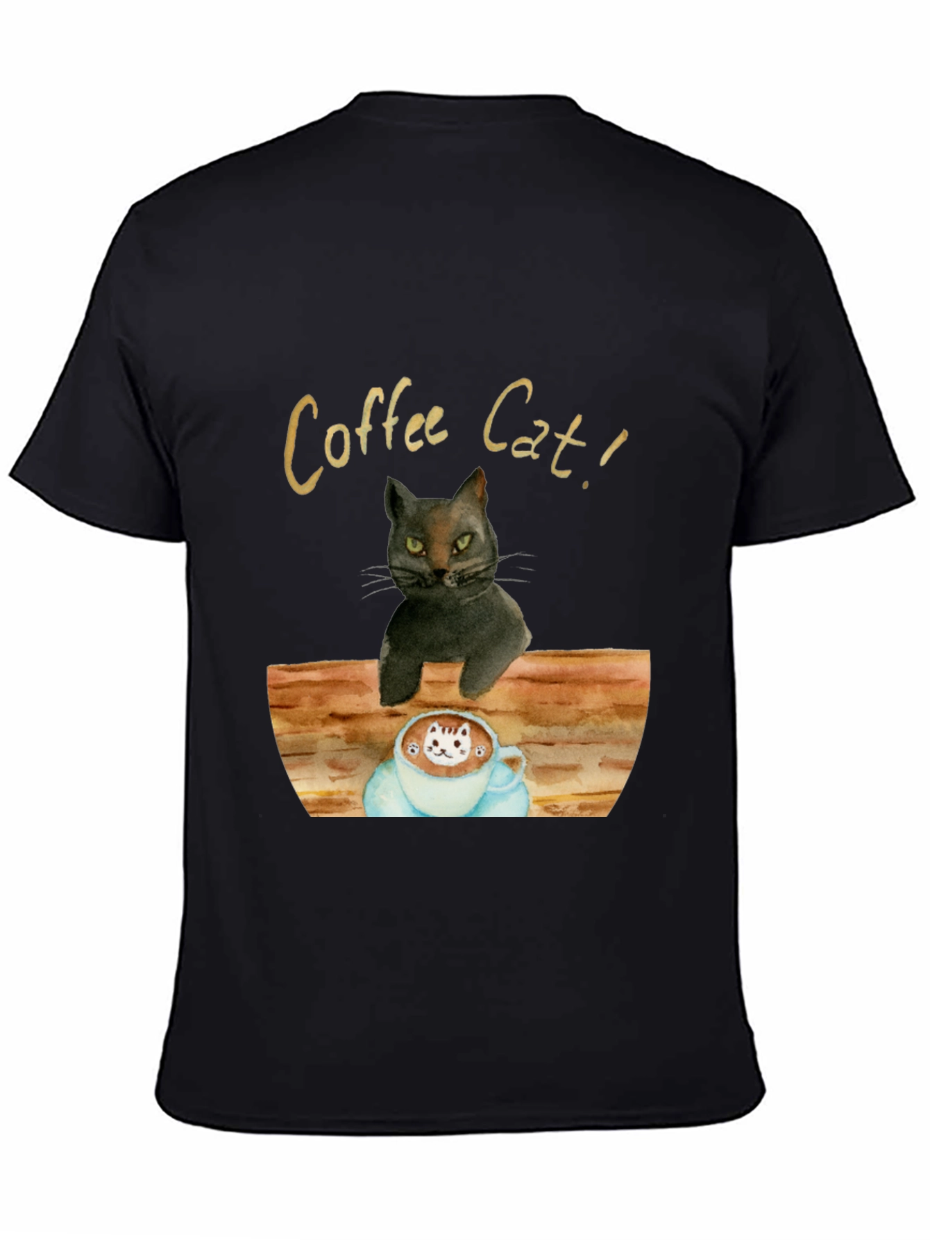 Coffee Cat T-Shirt - Unique Graphic Tee