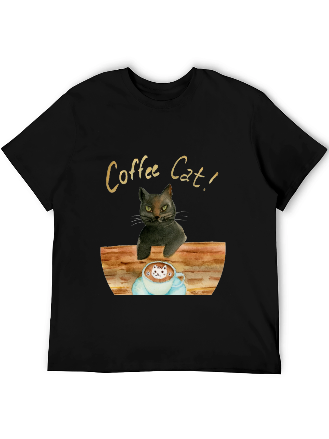 Coffee Cat T-Shirt - Unique Graphic Tee