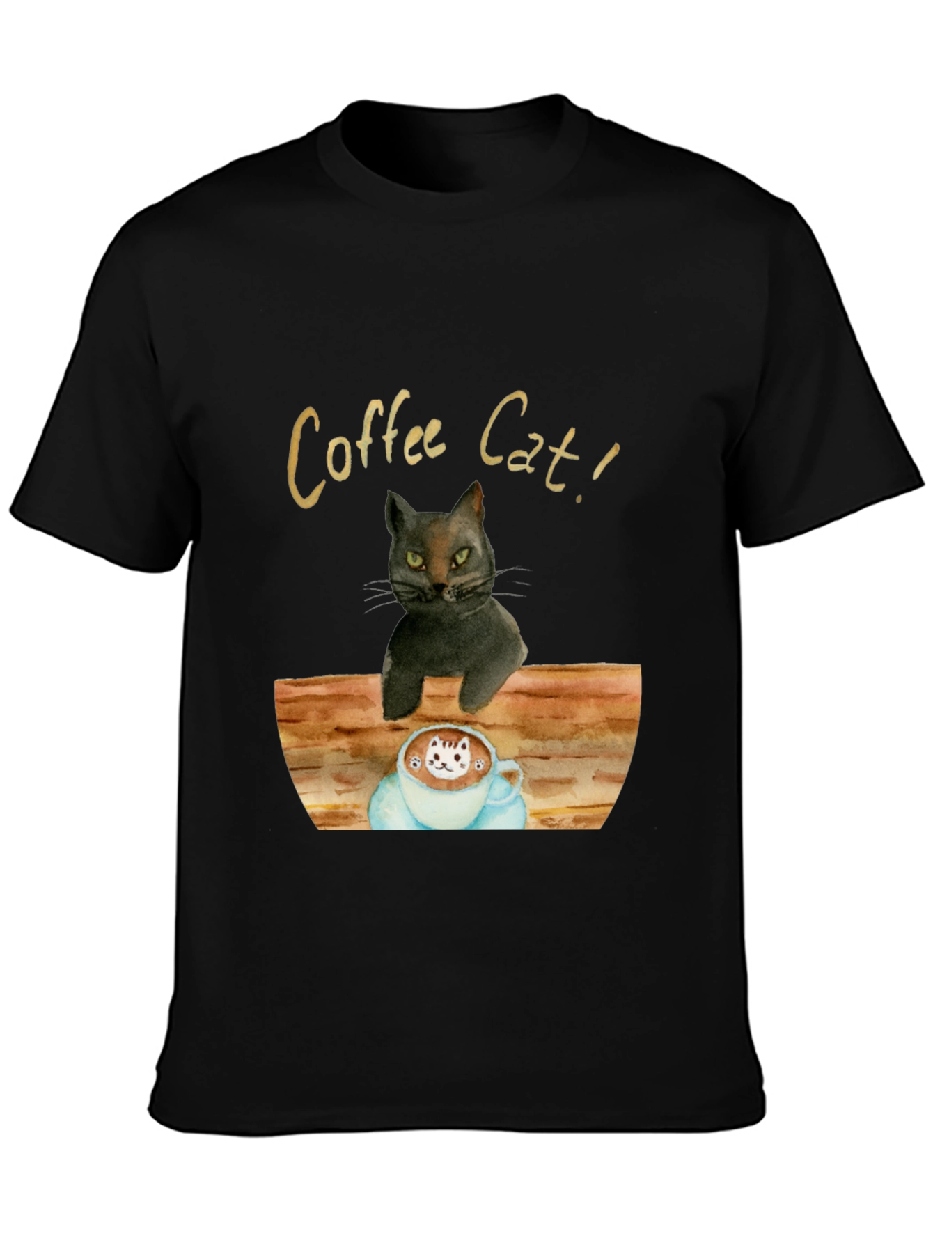 Coffee Cat T-Shirt - Unique Graphic Tee