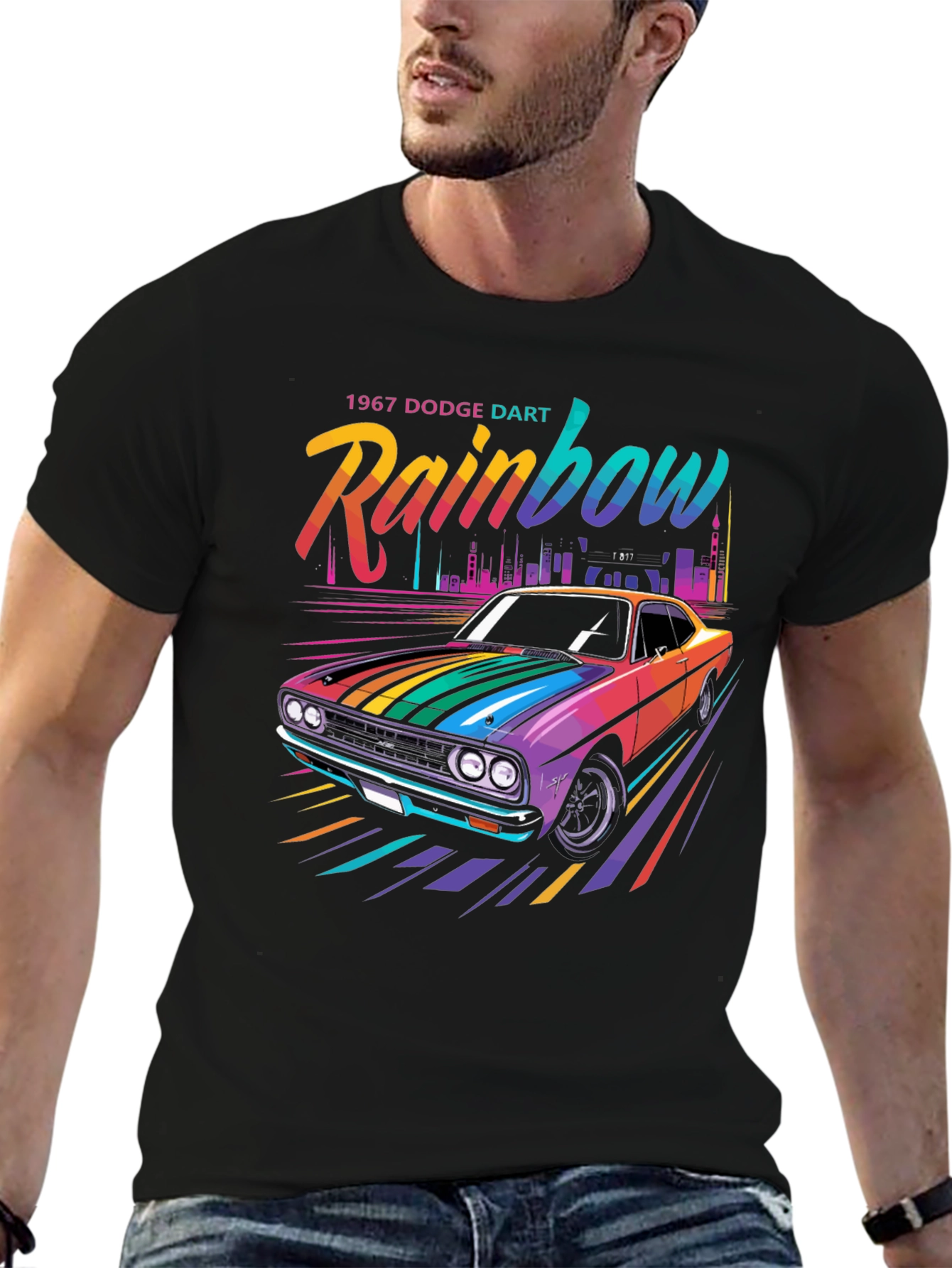 Rainbow 1967 Dodge Dart Graphic T-Shirt