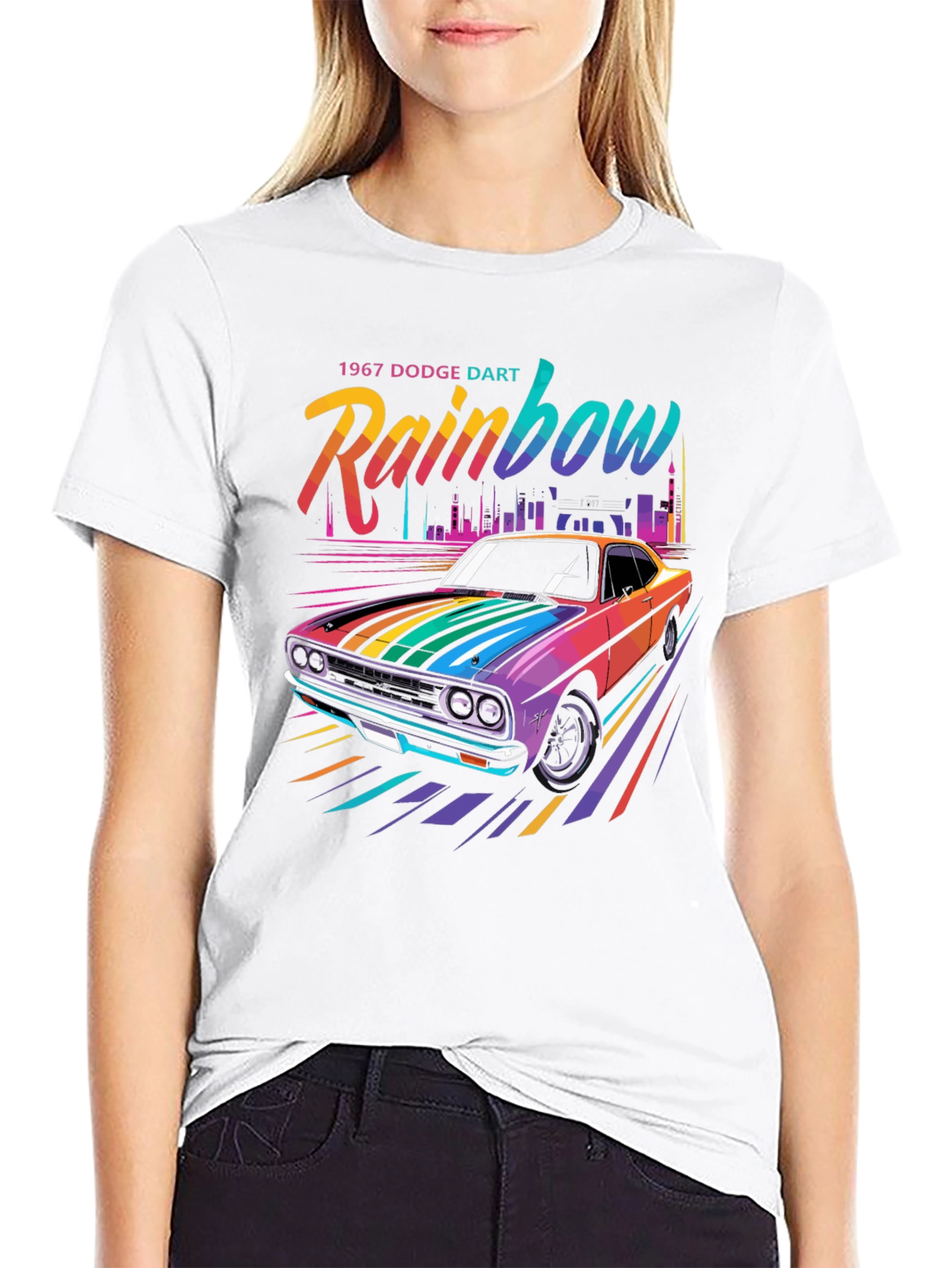 Rainbow 1967 Dodge Dart Graphic T-Shirt