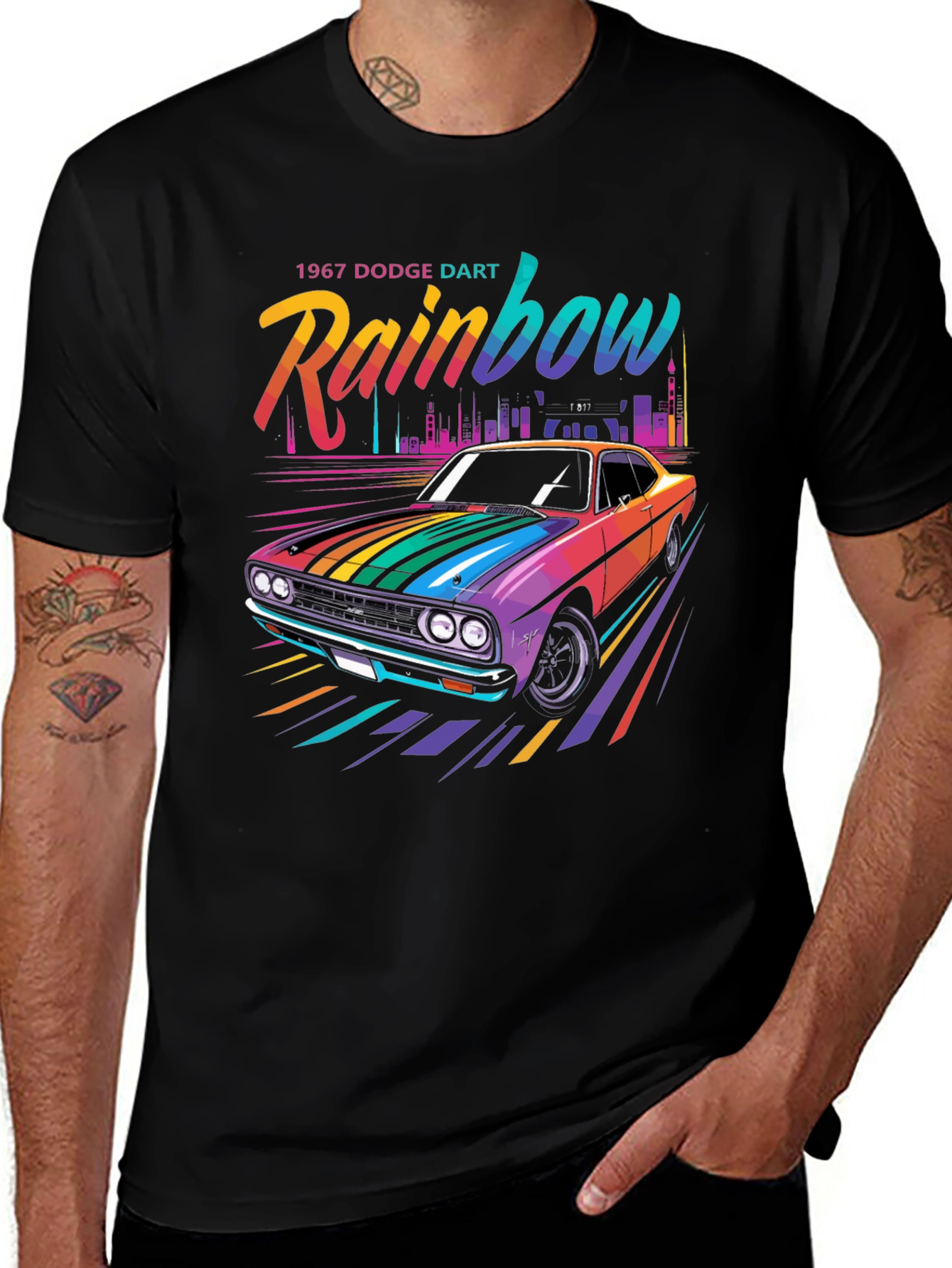 Rainbow 1967 Dodge Dart Graphic T-Shirt